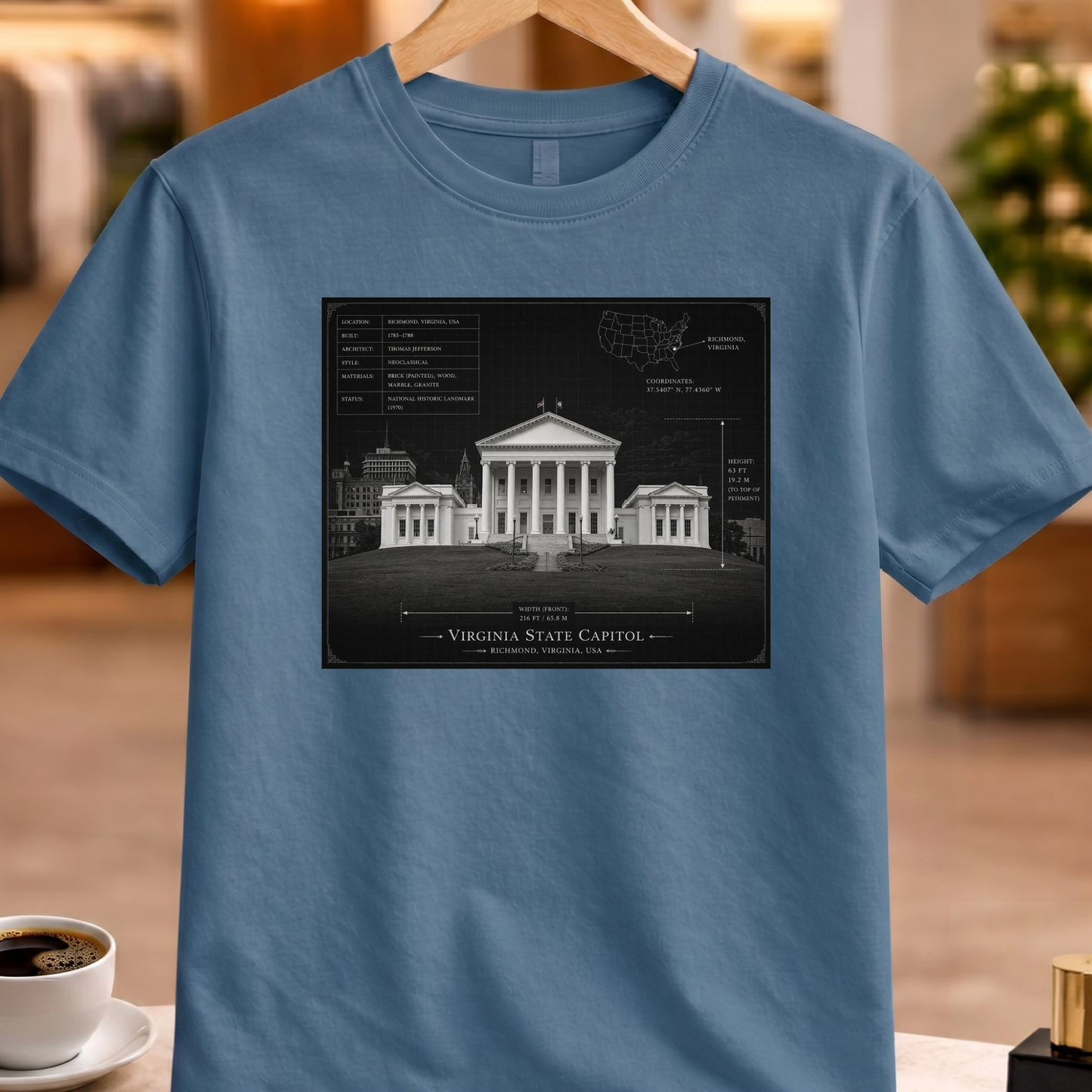 HERITAGE ARCHITECTURE VIRGINIA STATE CAPITOL TEE