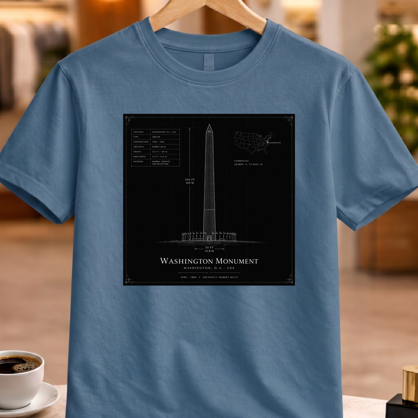 HERITAGE ARCHITECTURE WASHINGTON MONUMENT TEE