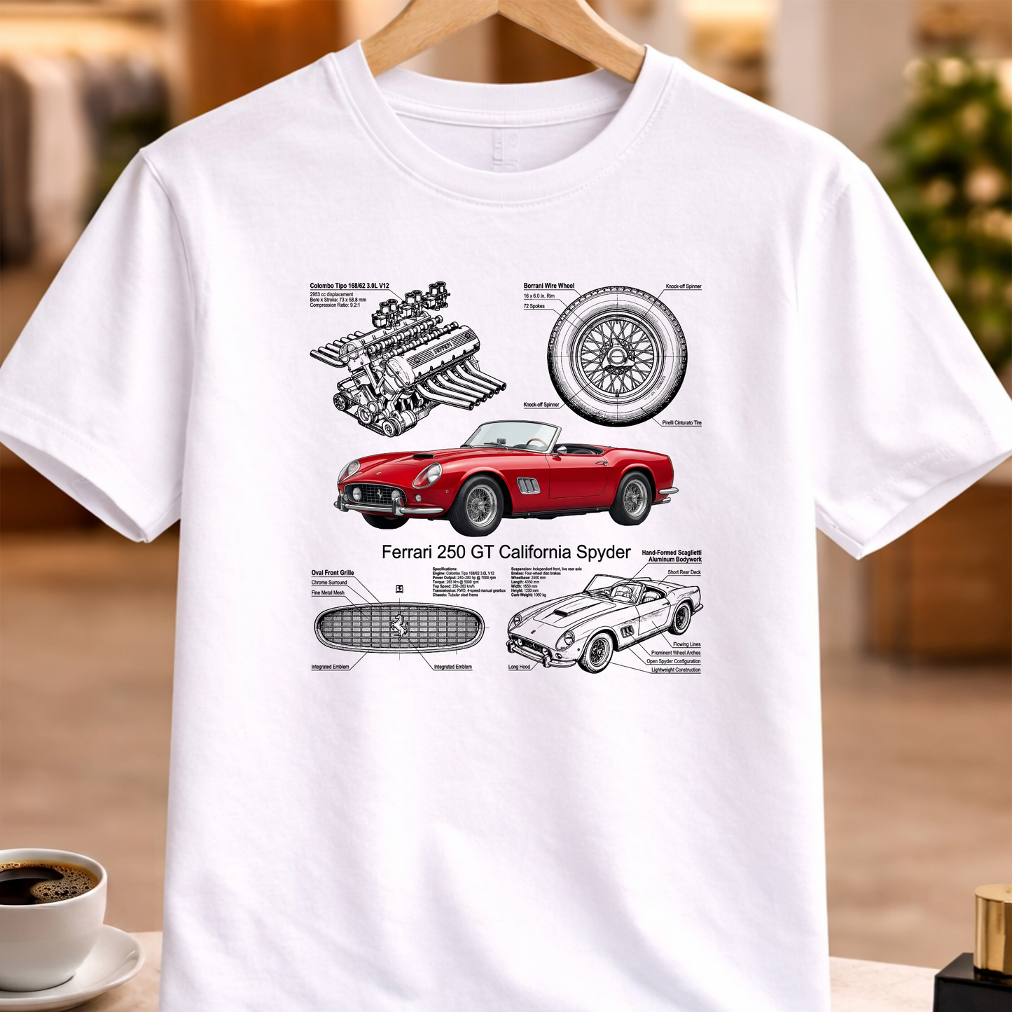 FERRARI 250 GT CALIFORNIA SPYDER T-SHIRT