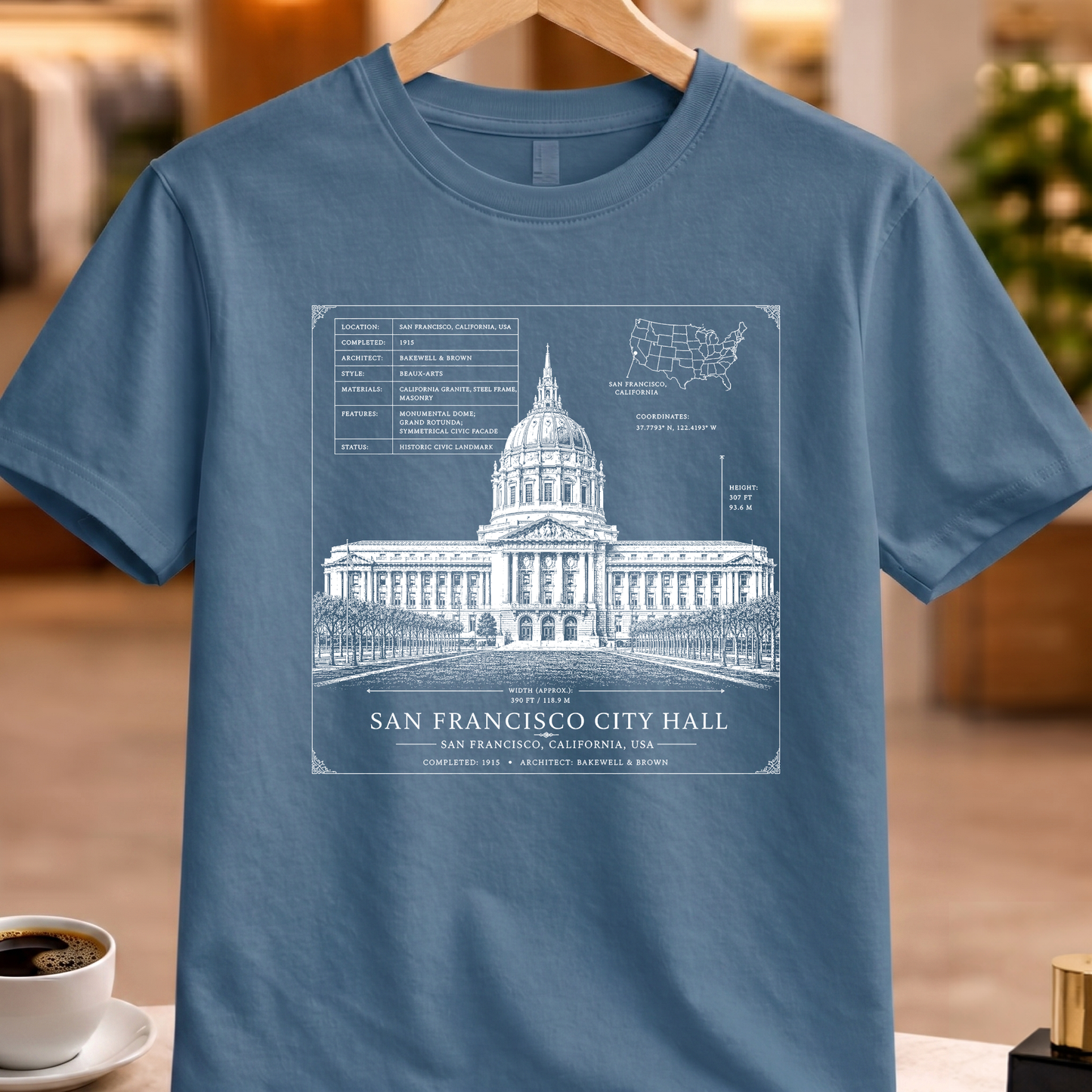 SAN FRANCISCO CITY HALL TECHNICAL TEE