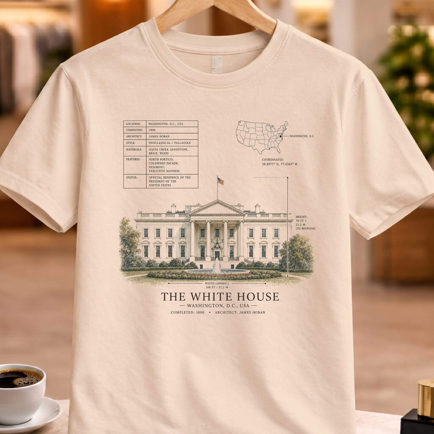 HERITAGE STRUCTURAL THE WHITE HOUSE TEE