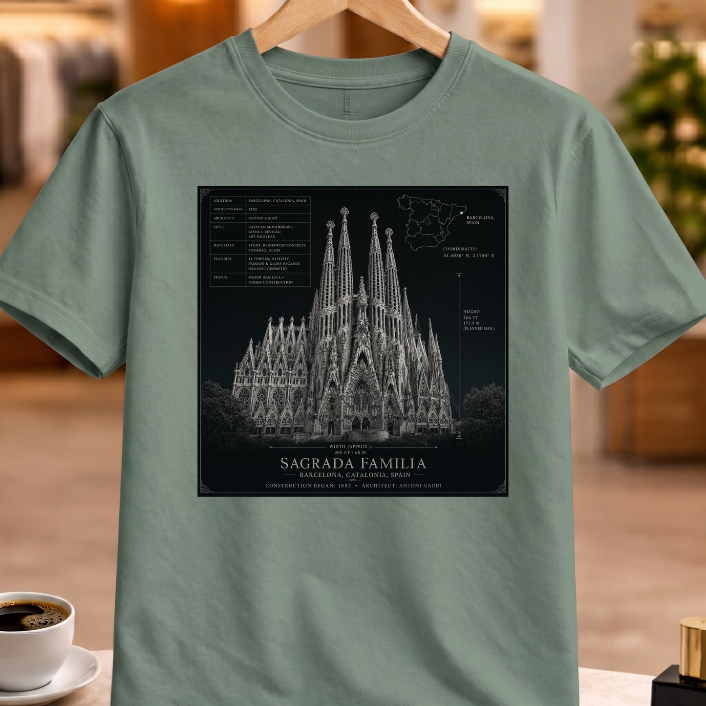 HERITAGE ARCHITECTURE SAGRADA FAMILIA TEE