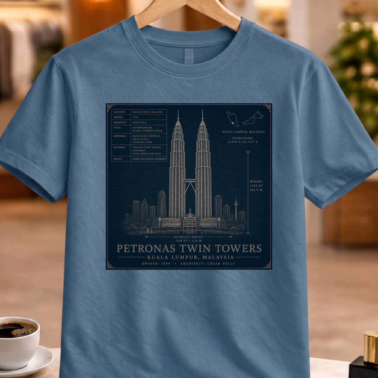 HERITAGE ARCHITECTURE PETRONAS TWIN TOWERS TEE