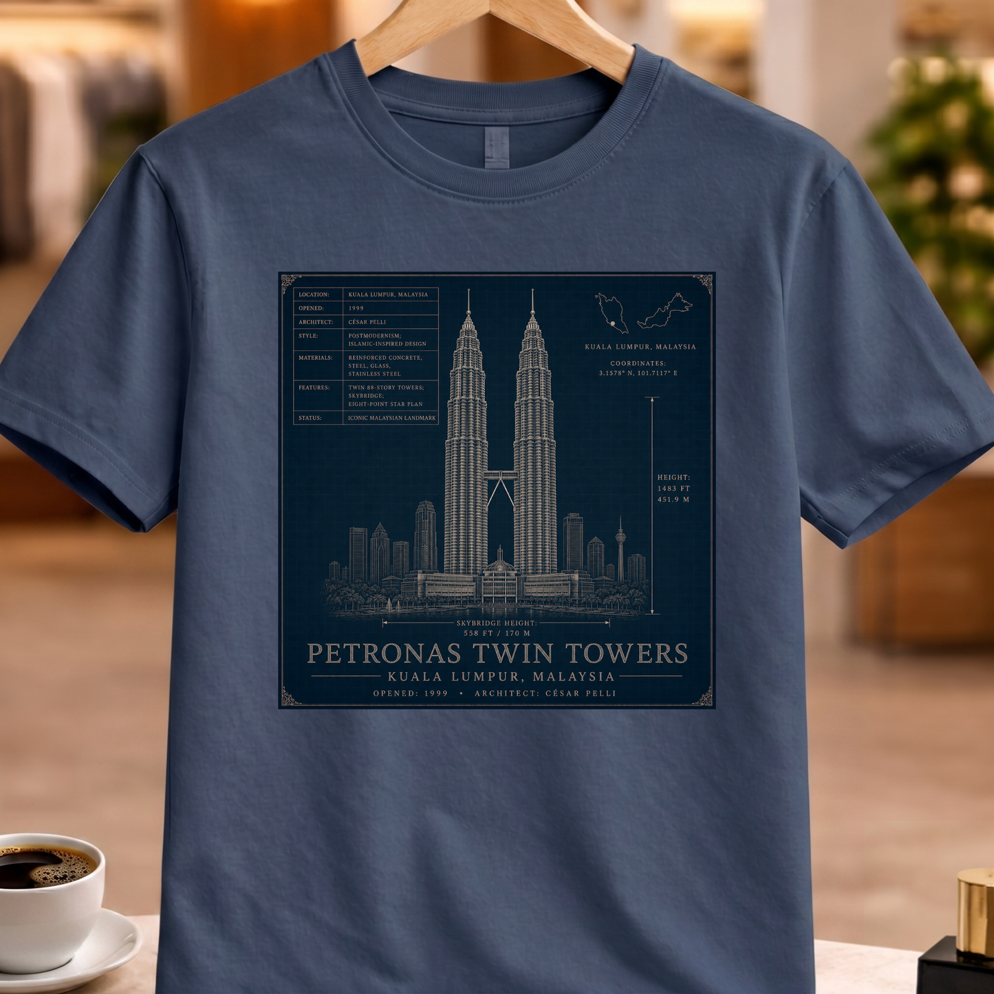 HERITAGE ARCHITECTURE PETRONAS TWIN TOWERS TEE