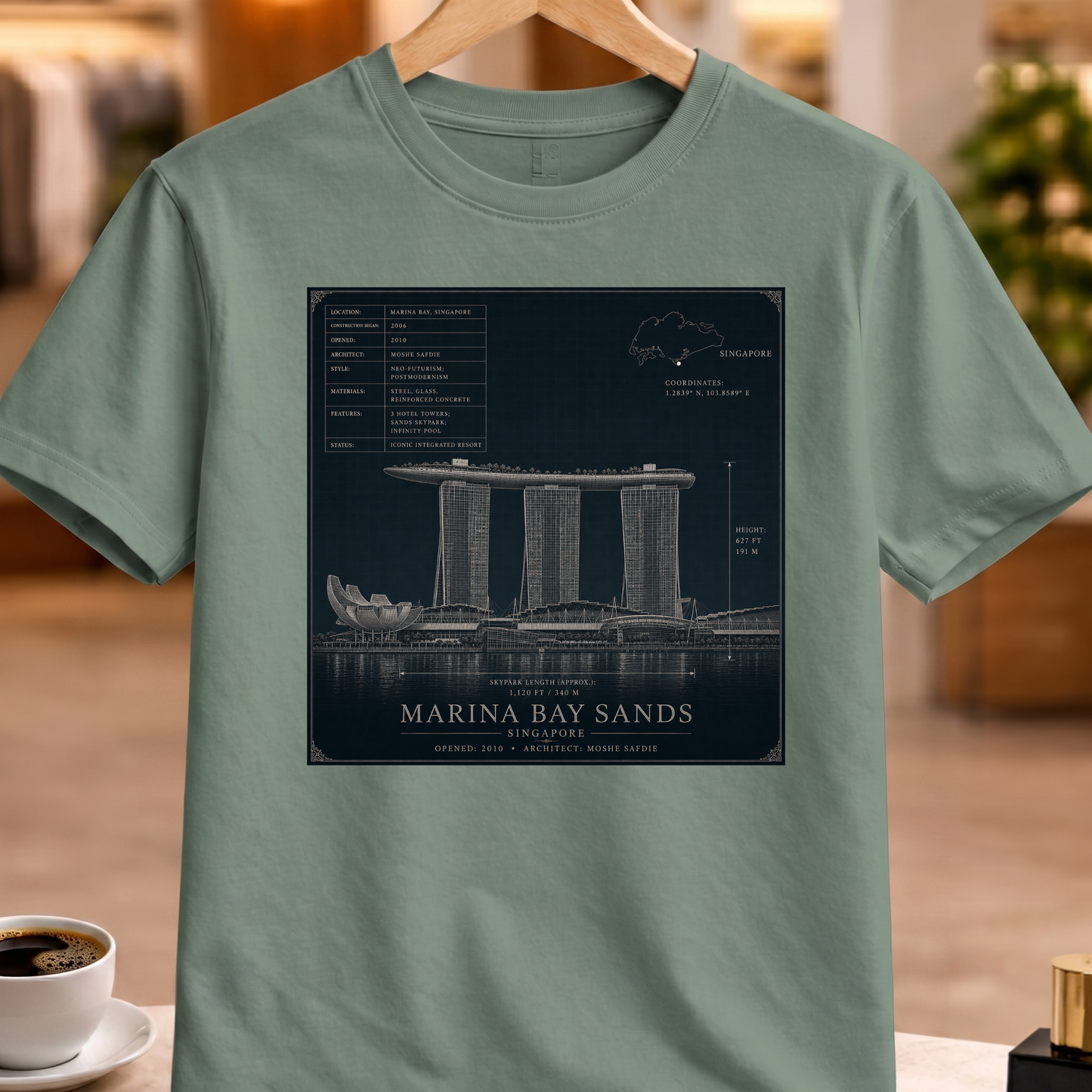 HERITAGE ARCHITECTURE MARINA BAY SANDS TEE