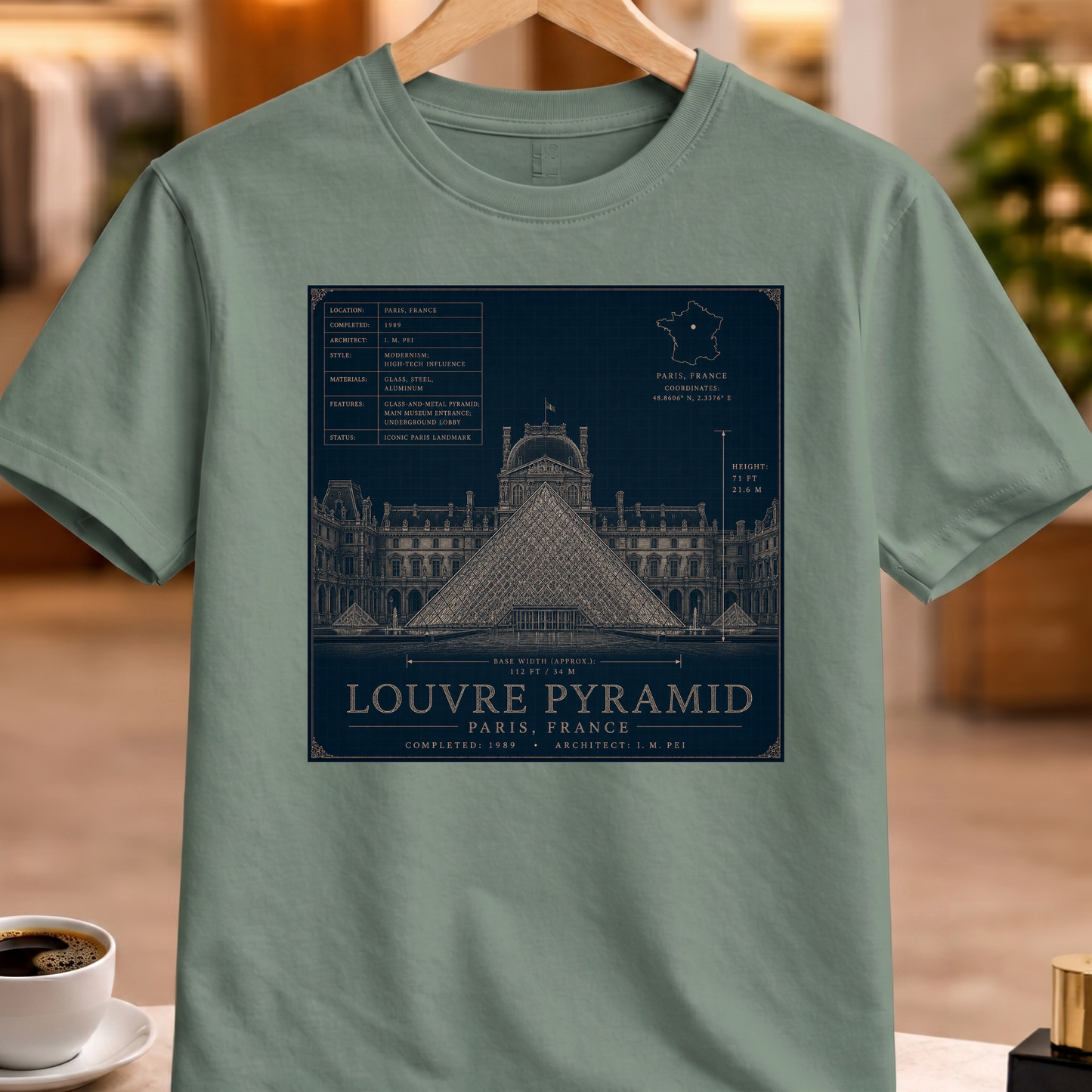 HERITAGE ARCHITECTURE LOUVRE PYRAMID TEE