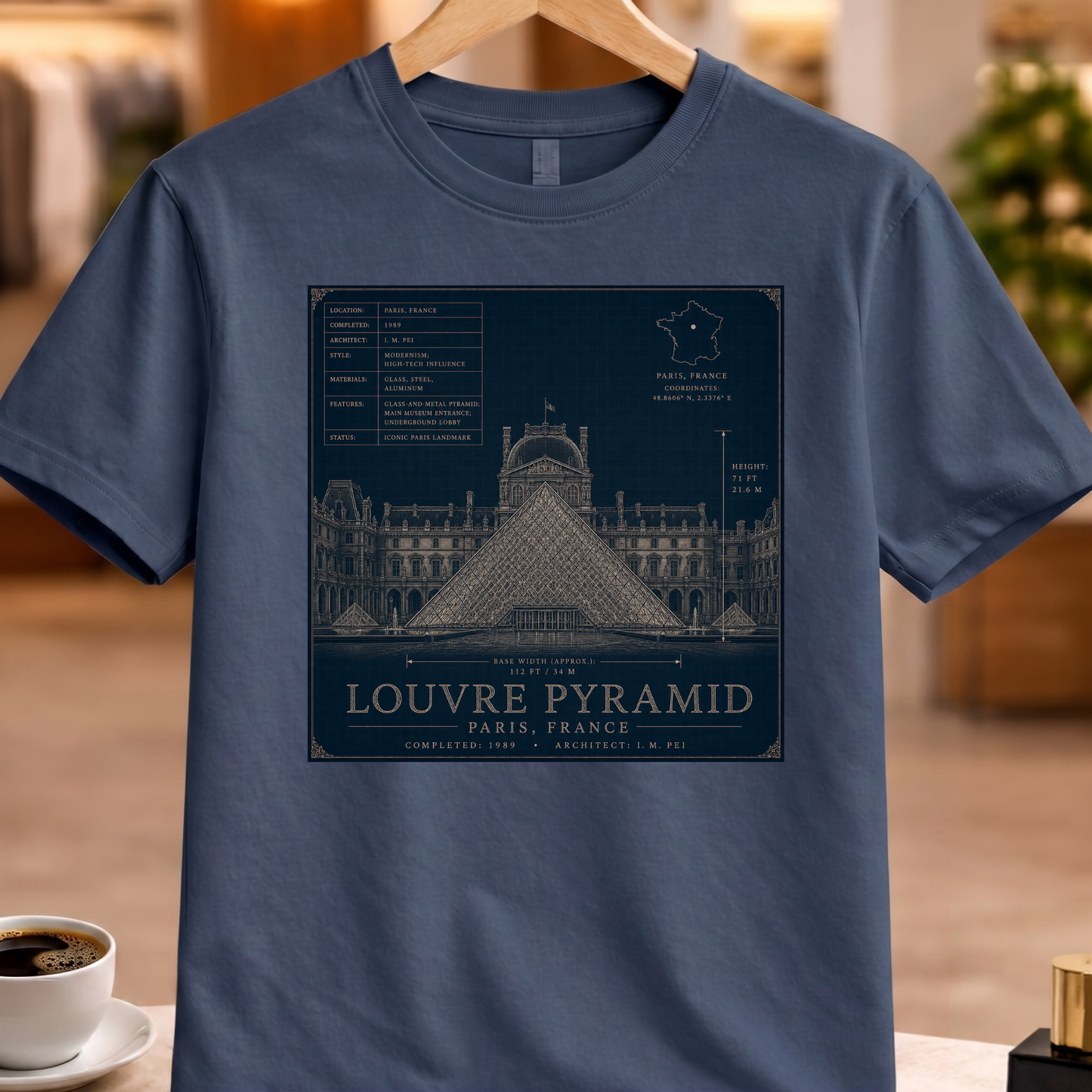 HERITAGE ARCHITECTURE LOUVRE PYRAMID TEE