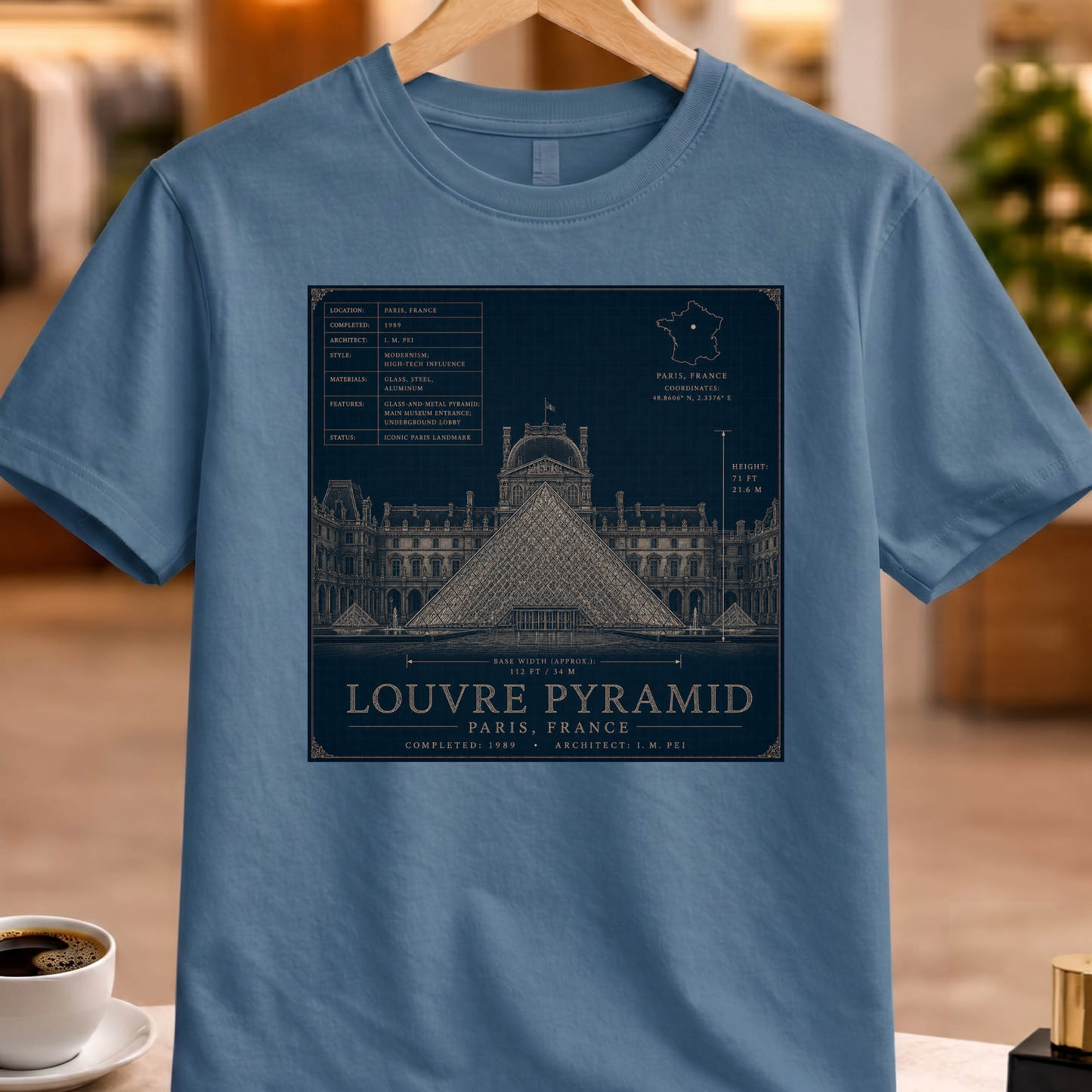 HERITAGE ARCHITECTURE LOUVRE PYRAMID TEE
