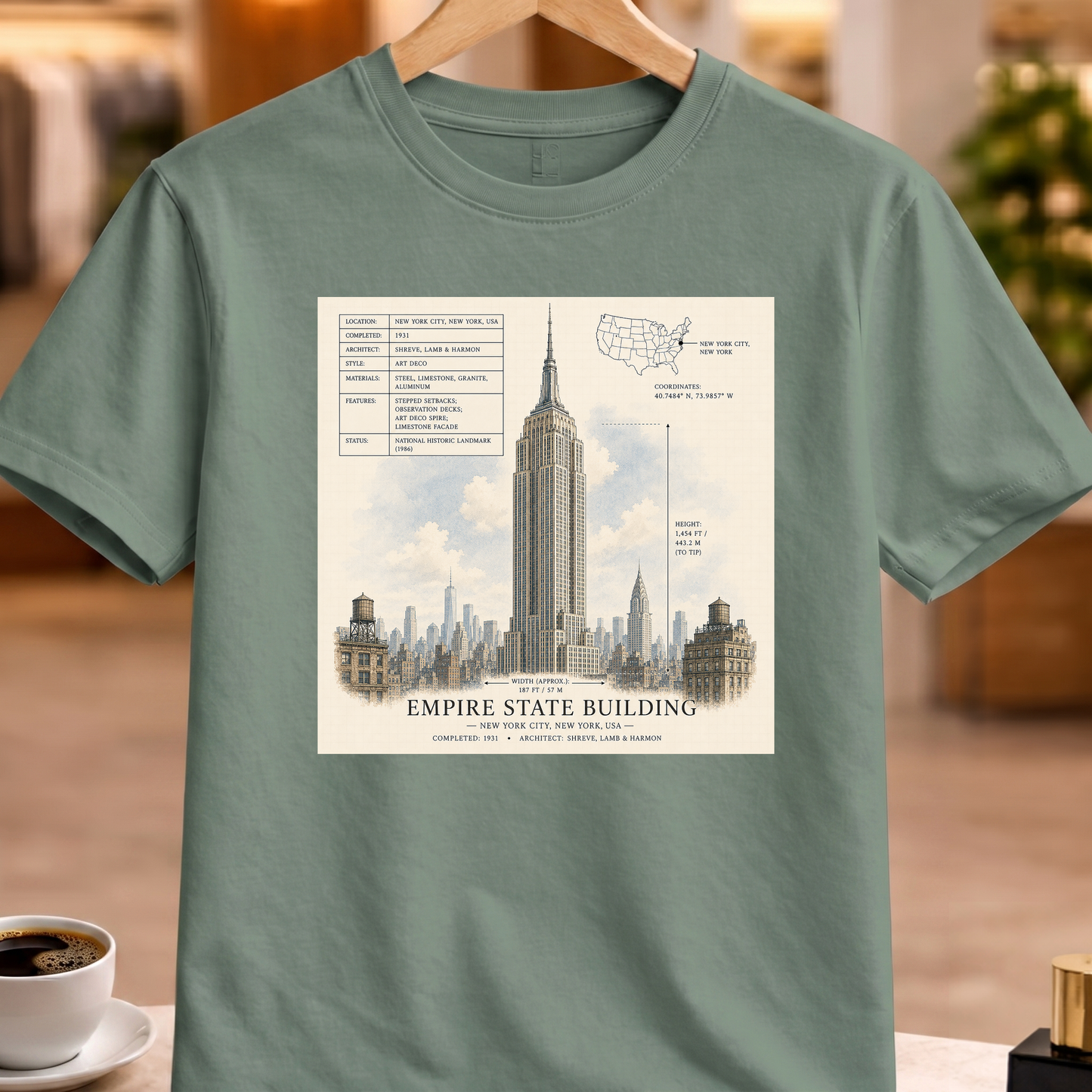 HERITAGE STRUCTURAL EMPIRE STATE BUILDING TEE