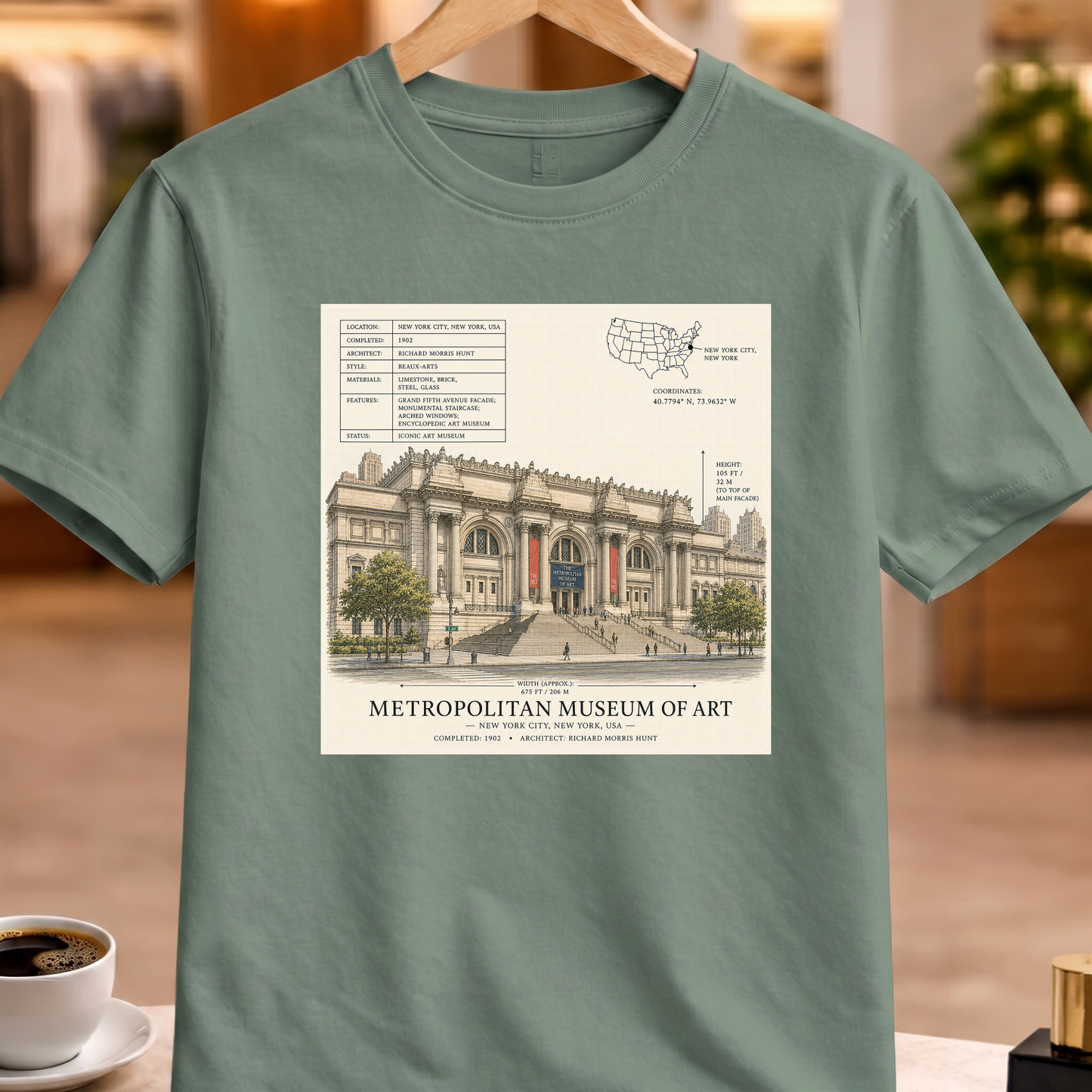 HERITAGE STRUCTURAL METROPOLITAN MUSEUM OF ART TEE