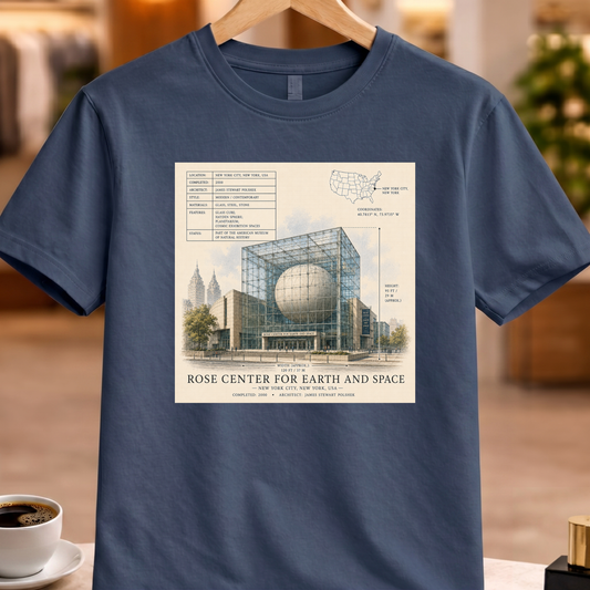 HERITAGE STRUCTURAL ROSE CENTER FOR EARTH AND SPACE TEE