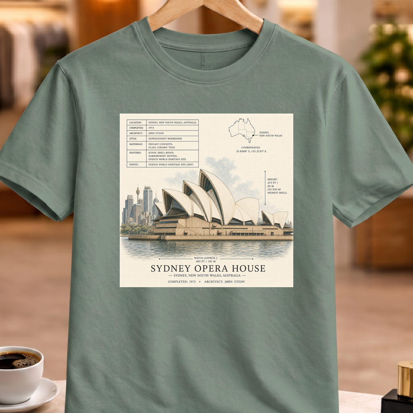 HERITAGE STRUCTURAL SYDNEY OPERA HOUSE TEE