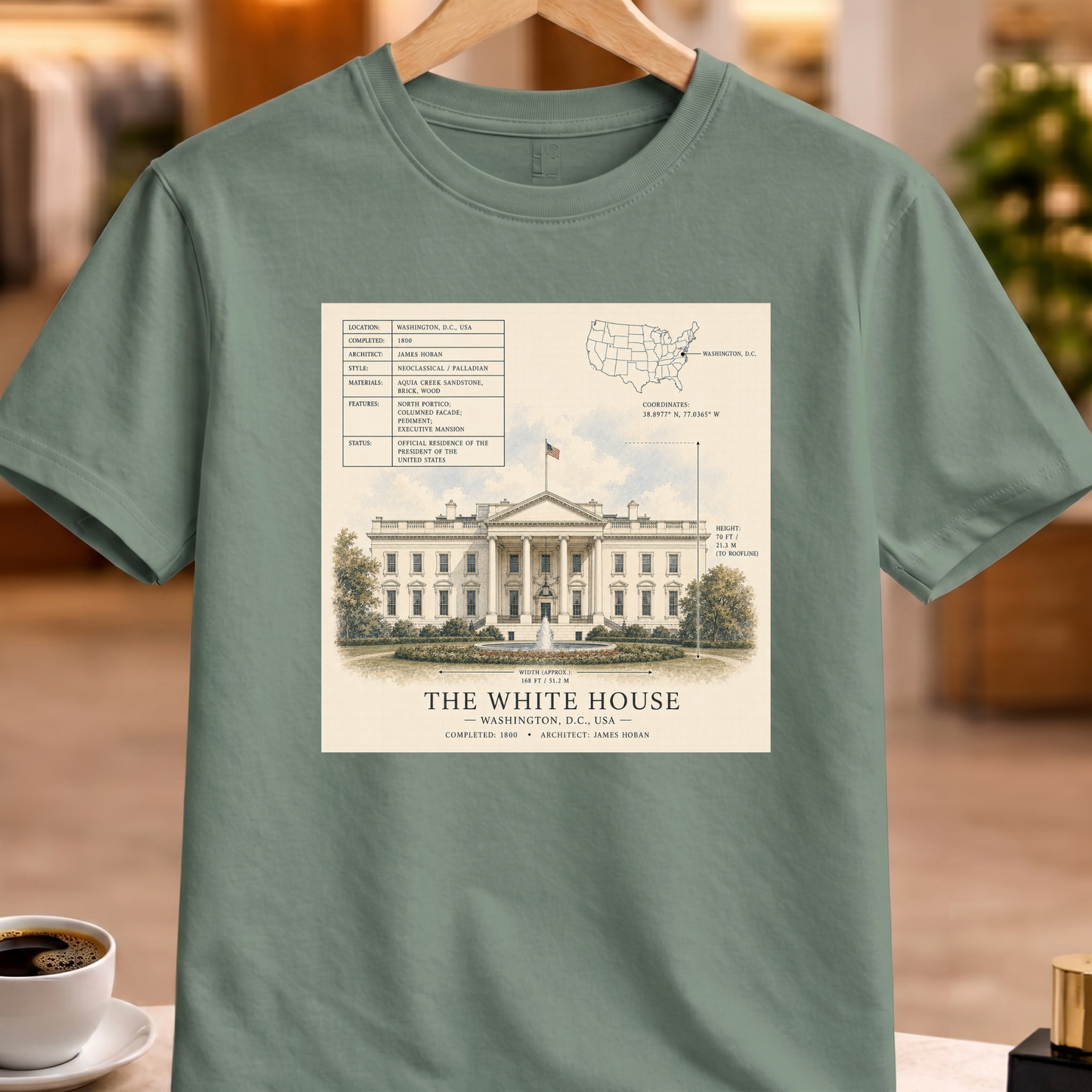 HERITAGE STRUCTURAL THE WHITE HOUSE TEE