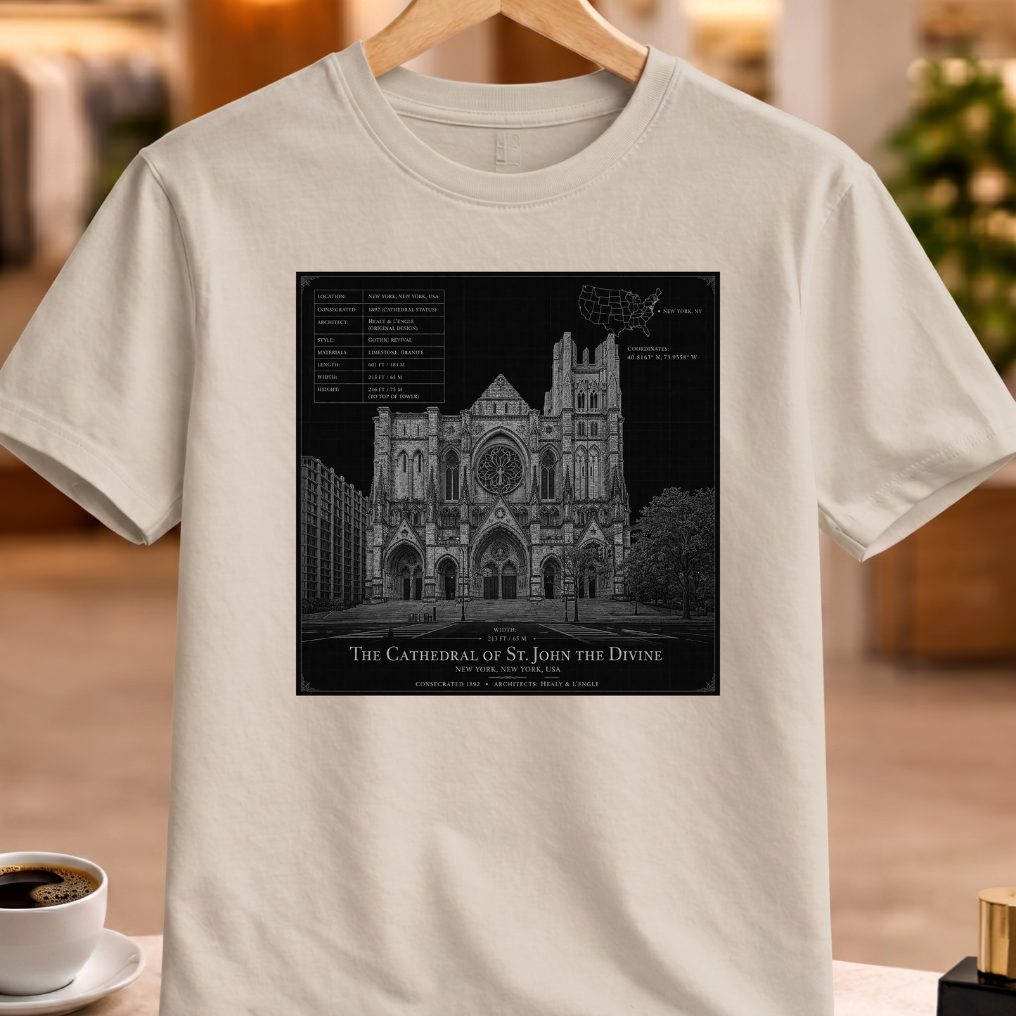 HERITAGE ARCHITECTURE CATHEDRAL OF ST. JOHN THE DIVINE TEE