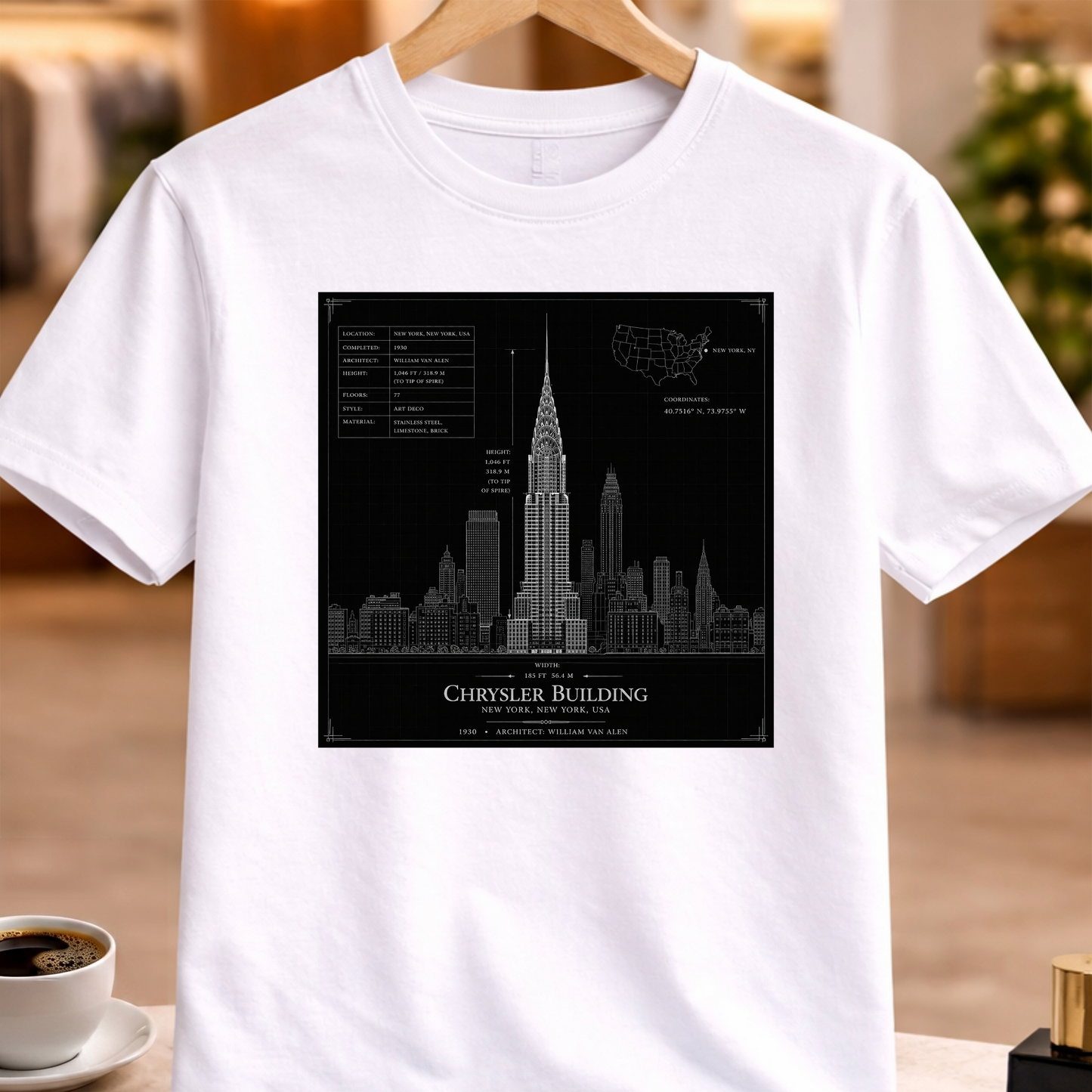 HERITAGE ARCHITECTURE CHRYSLER BUILDING TEE