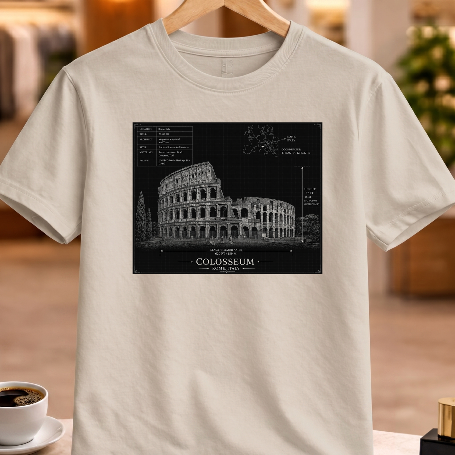 HERITAGE ARCHITECTURE COLISEUM TEE
