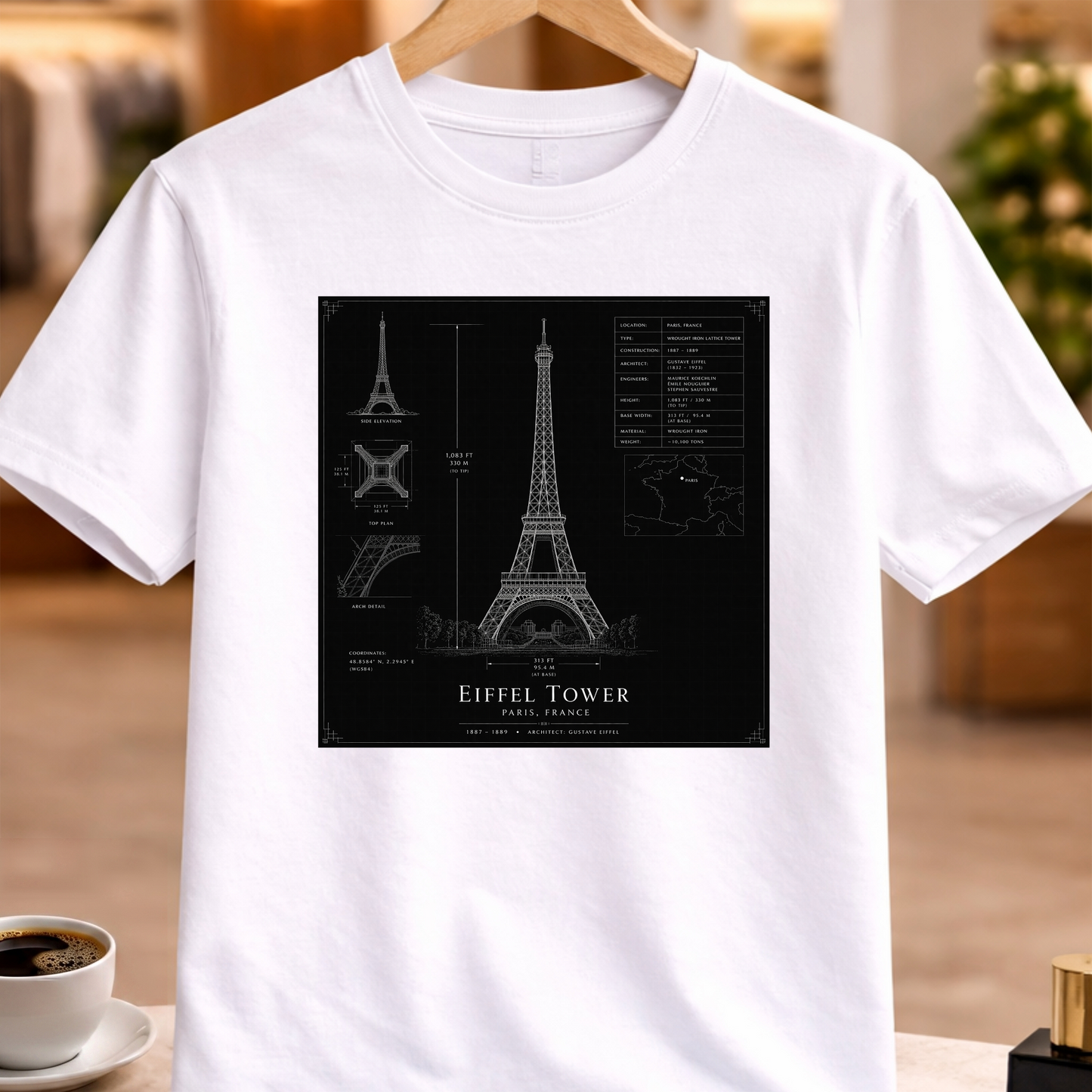 HERITAGE ARCHITECTURE EIFFEL TOWER TEE