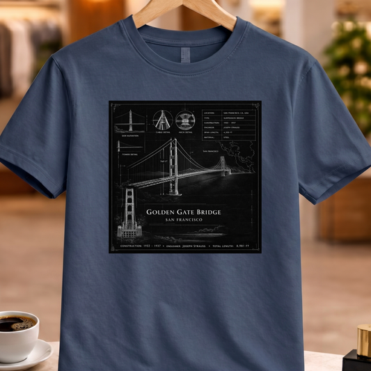 HERITAGE ARCHITECTURE GOLDEN GATE BRIDGE TEE