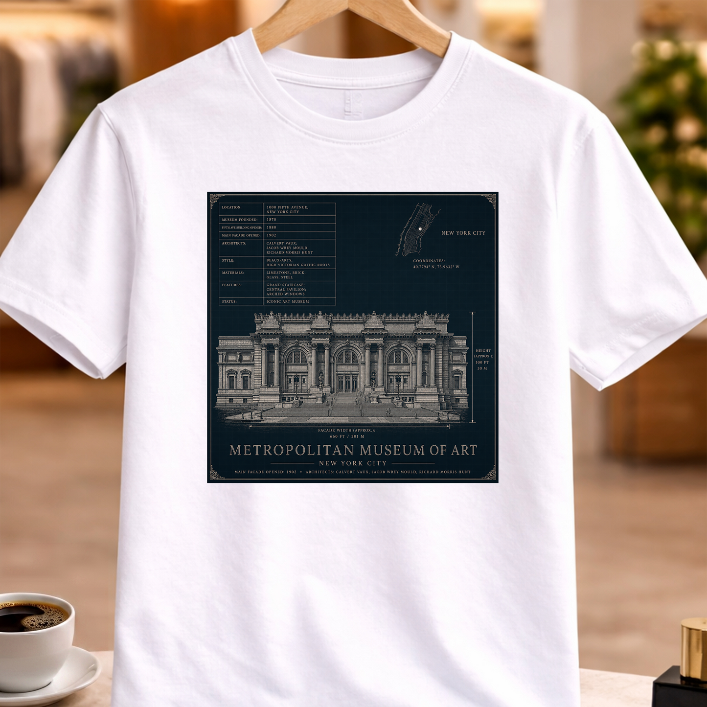 HERITAGE ARCHITECTURE METROPOLITAN MUSEUM OF ART TEE