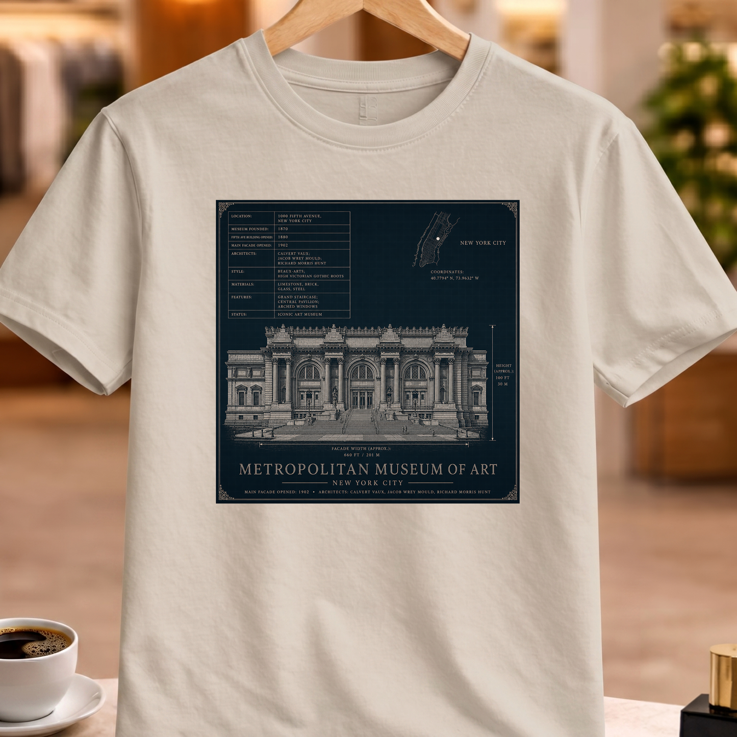 HERITAGE ARCHITECTURE METROPOLITAN MUSEUM OF ART TEE