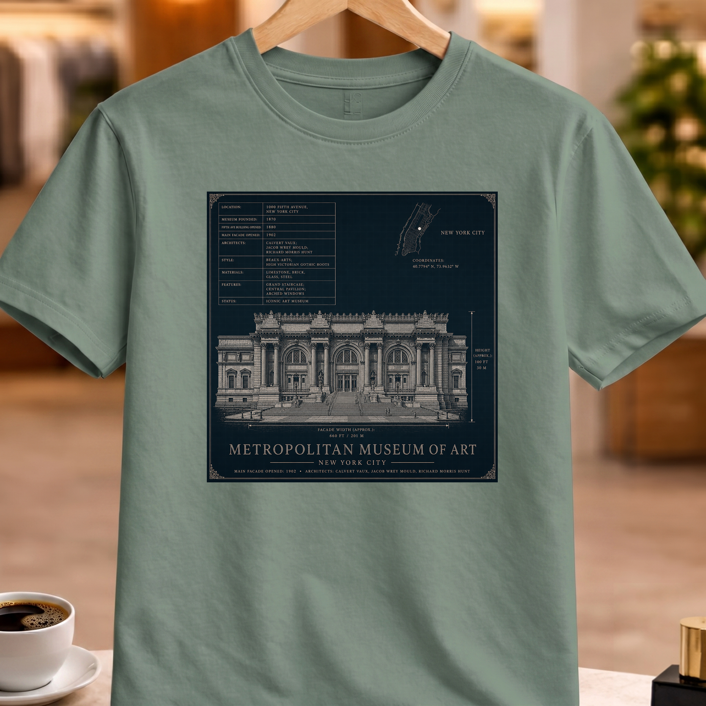 HERITAGE ARCHITECTURE METROPOLITAN MUSEUM OF ART TEE