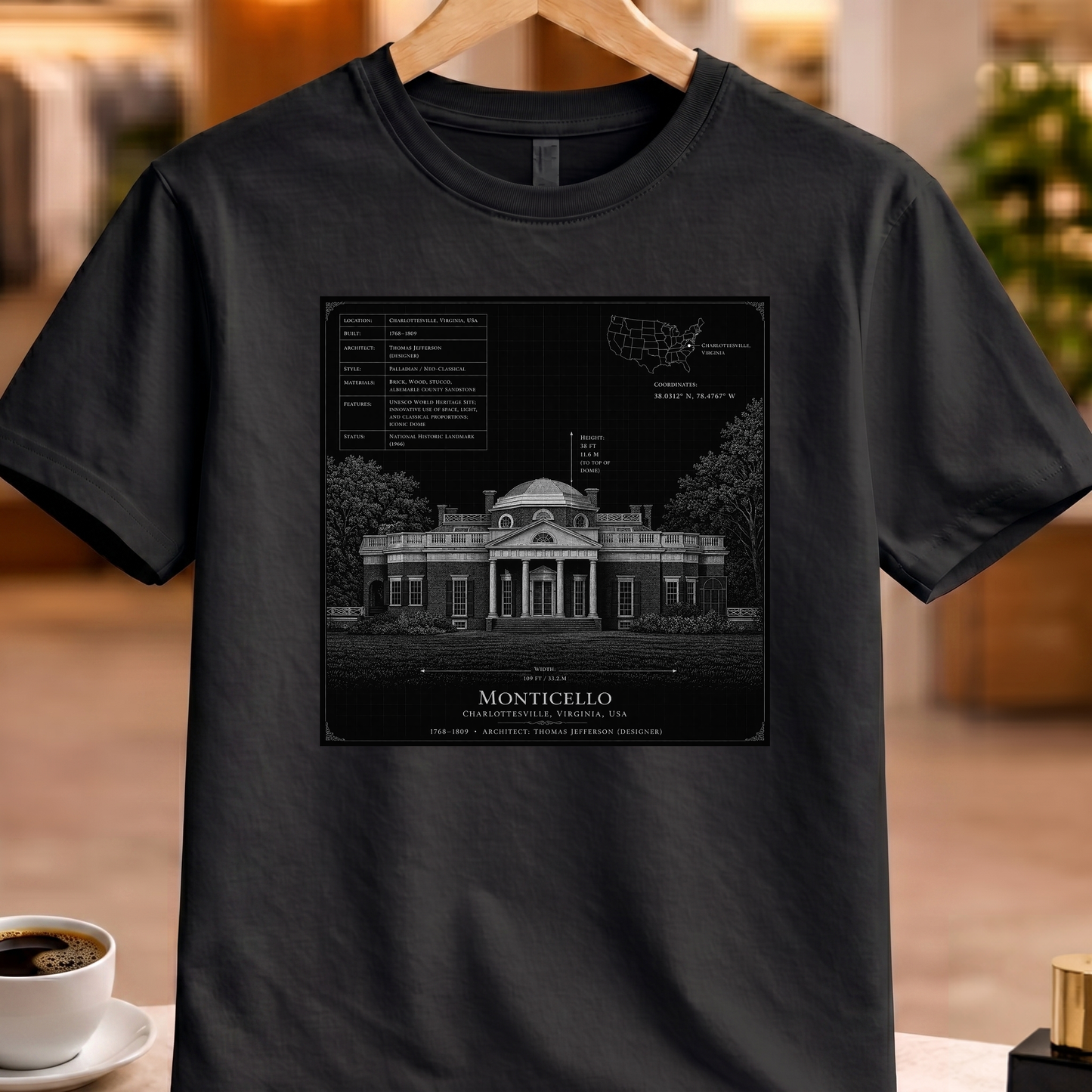 HERITAGE ARCHITECTURE MONTICELLO TEE