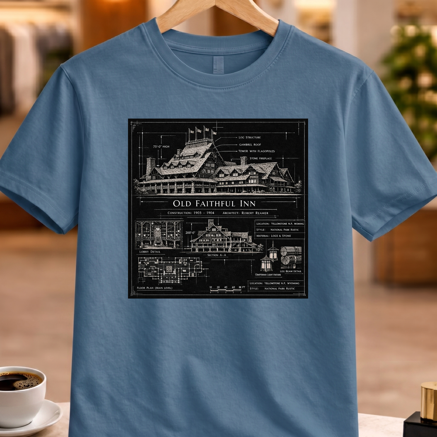 HERITAGE ARCHITECTURE OLD FAITHFUL INN TEE
