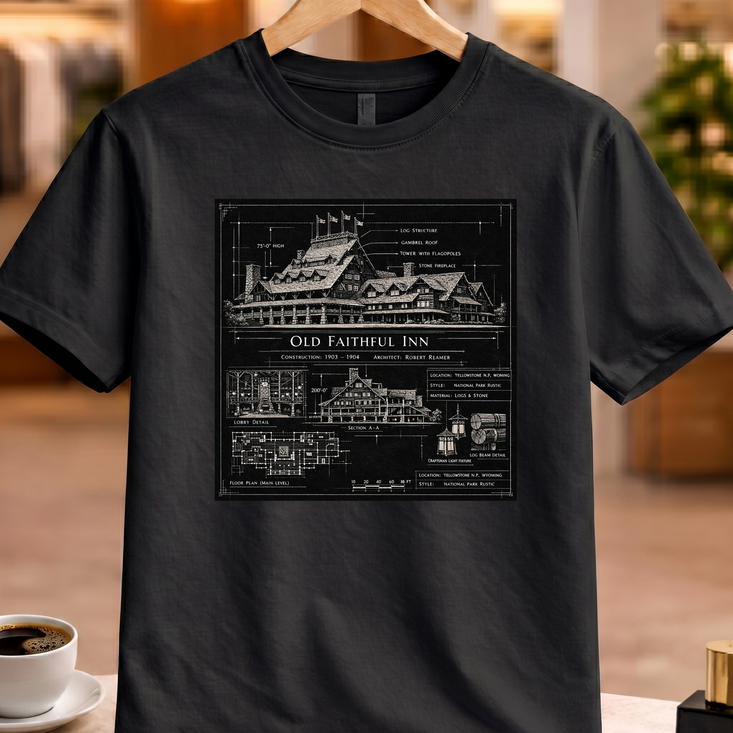 HERITAGE ARCHITECTURE OLD FAITHFUL INN TEE