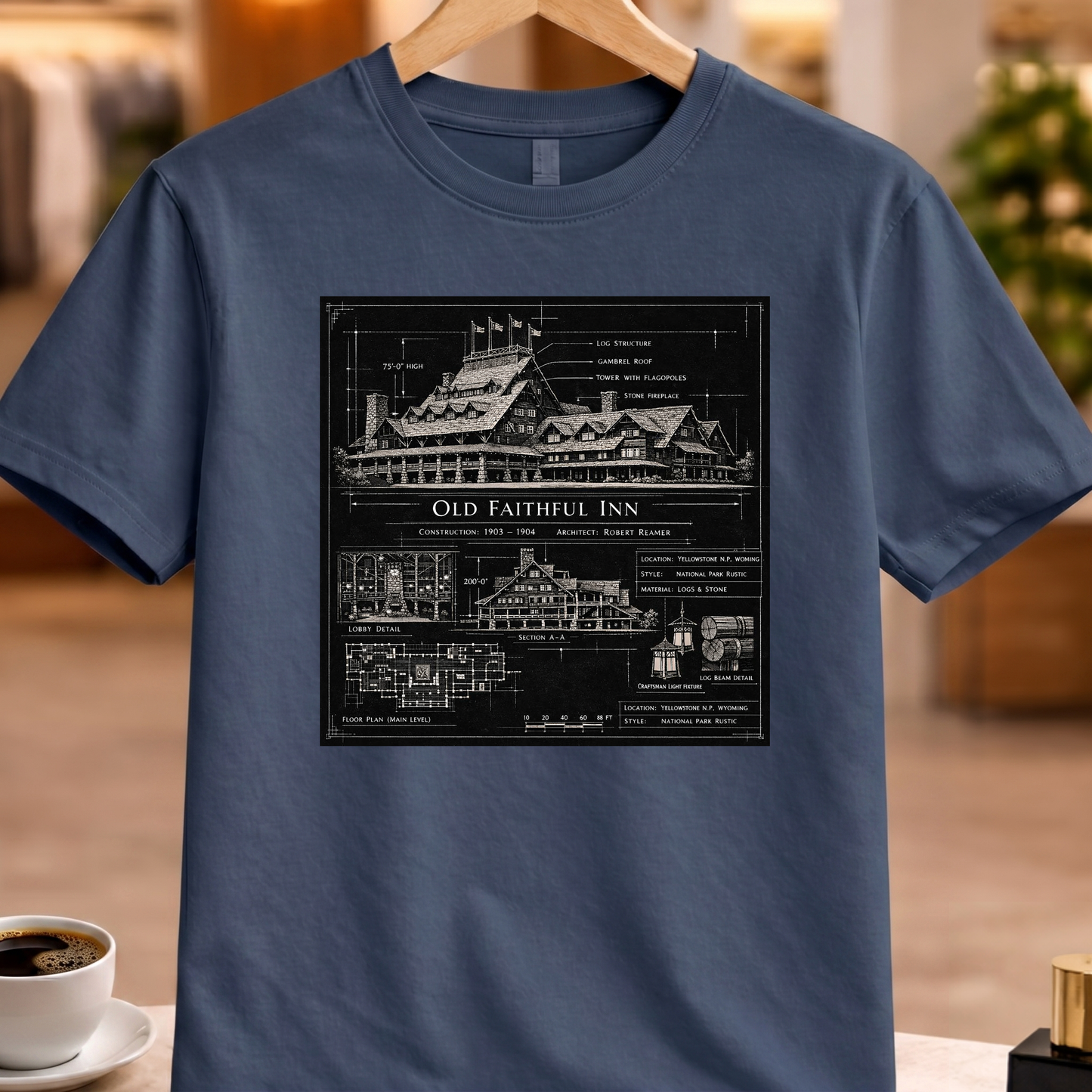 HERITAGE ARCHITECTURE OLD FAITHFUL INN TEE