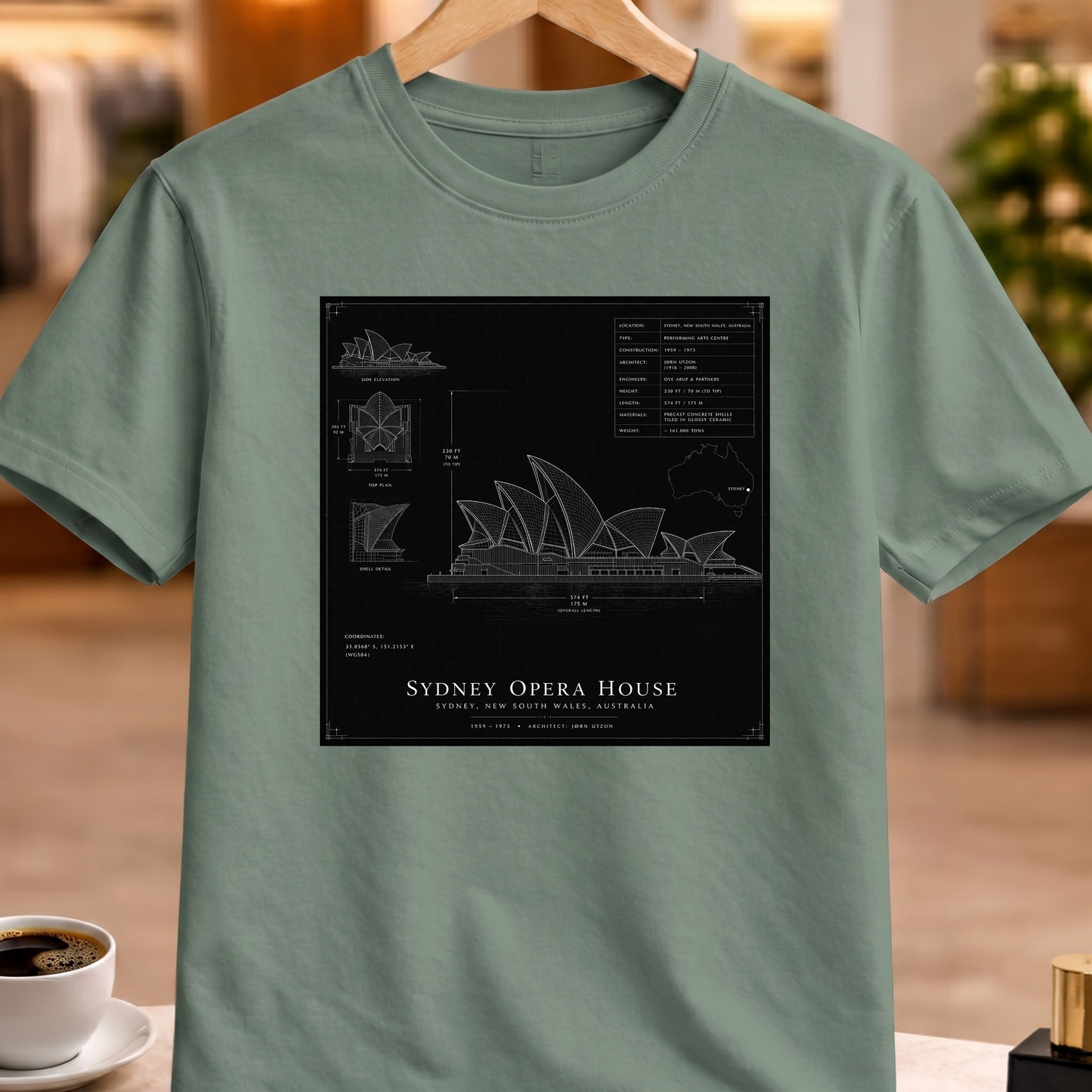HERITAGE ARCHITECTURE SYDNEY OPERA HOUSE TEE