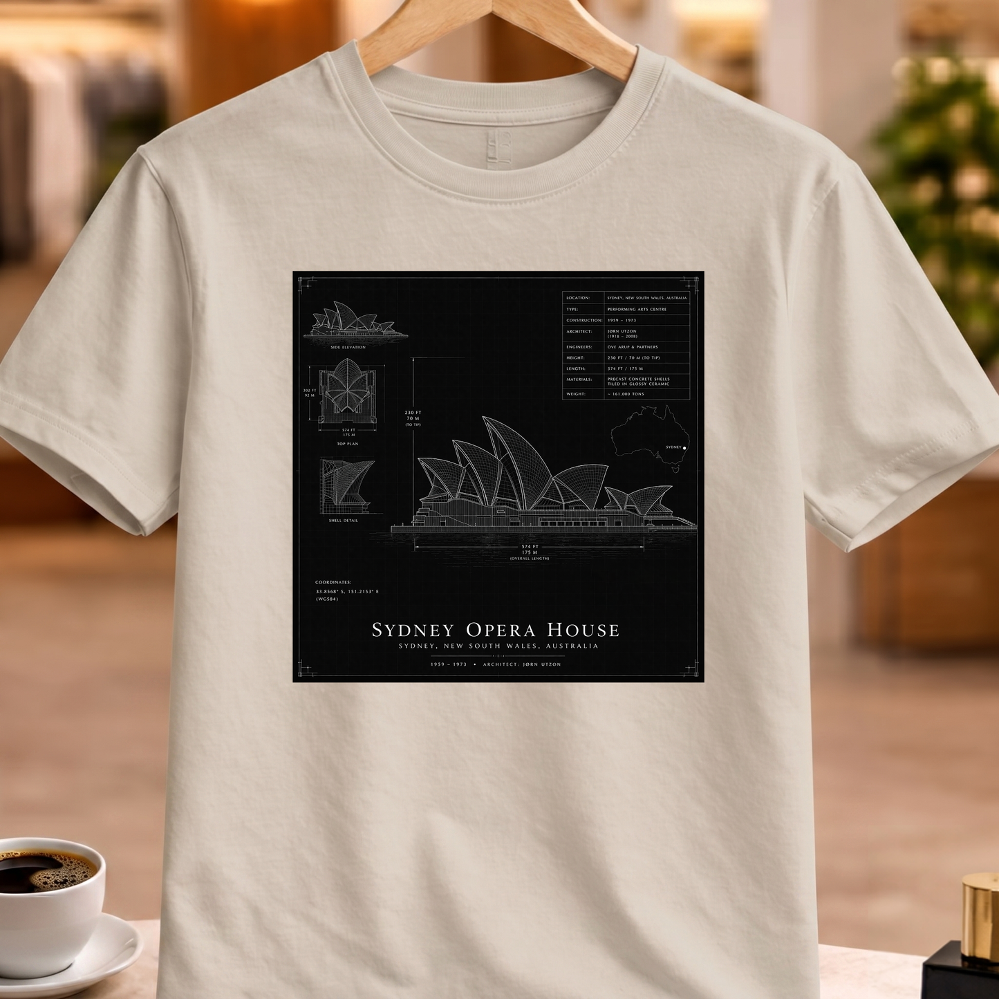HERITAGE ARCHITECTURE SYDNEY OPERA HOUSE TEE
