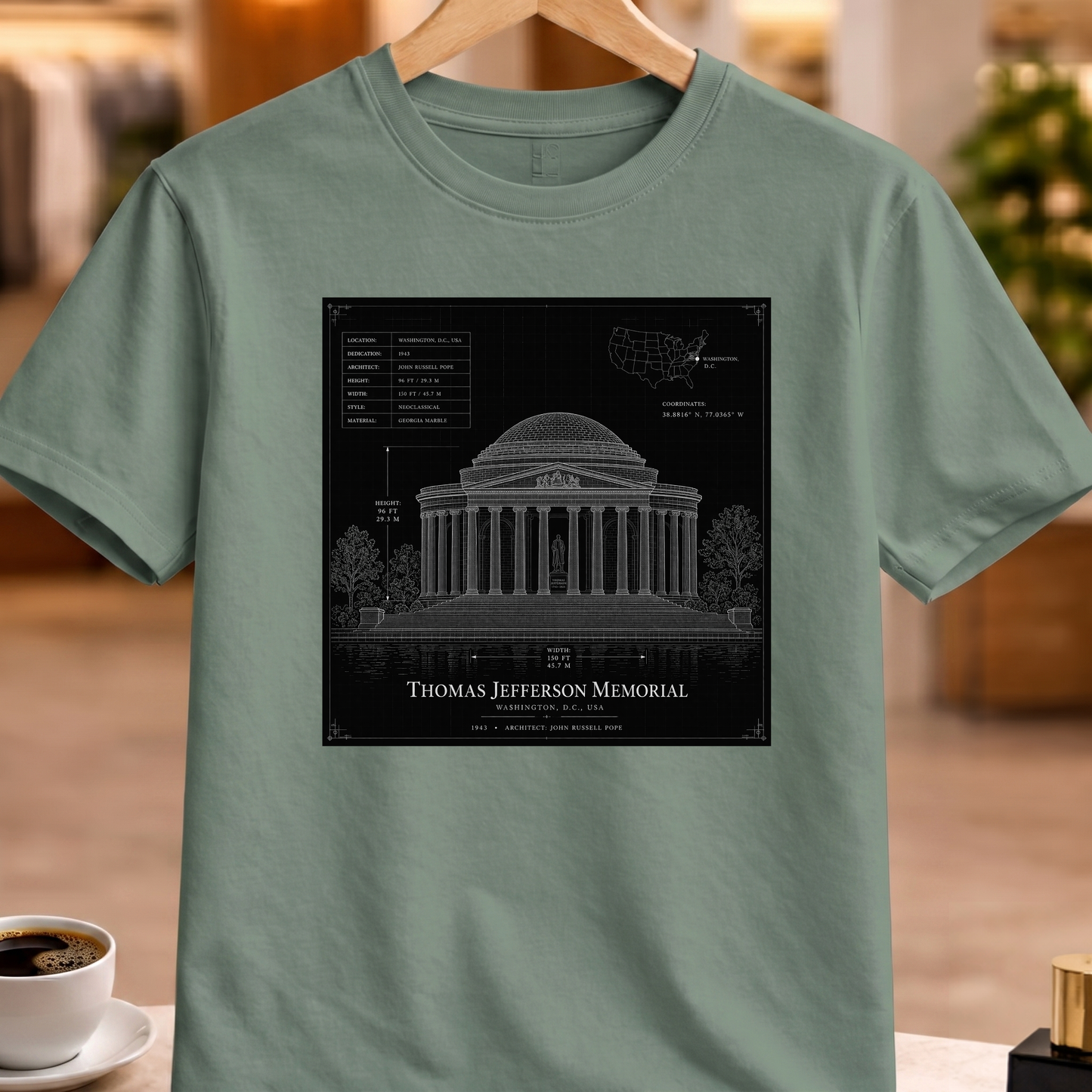HERITAGE ARCHITECTURE THOMAS JEFFERSON MEMORIAL TEE