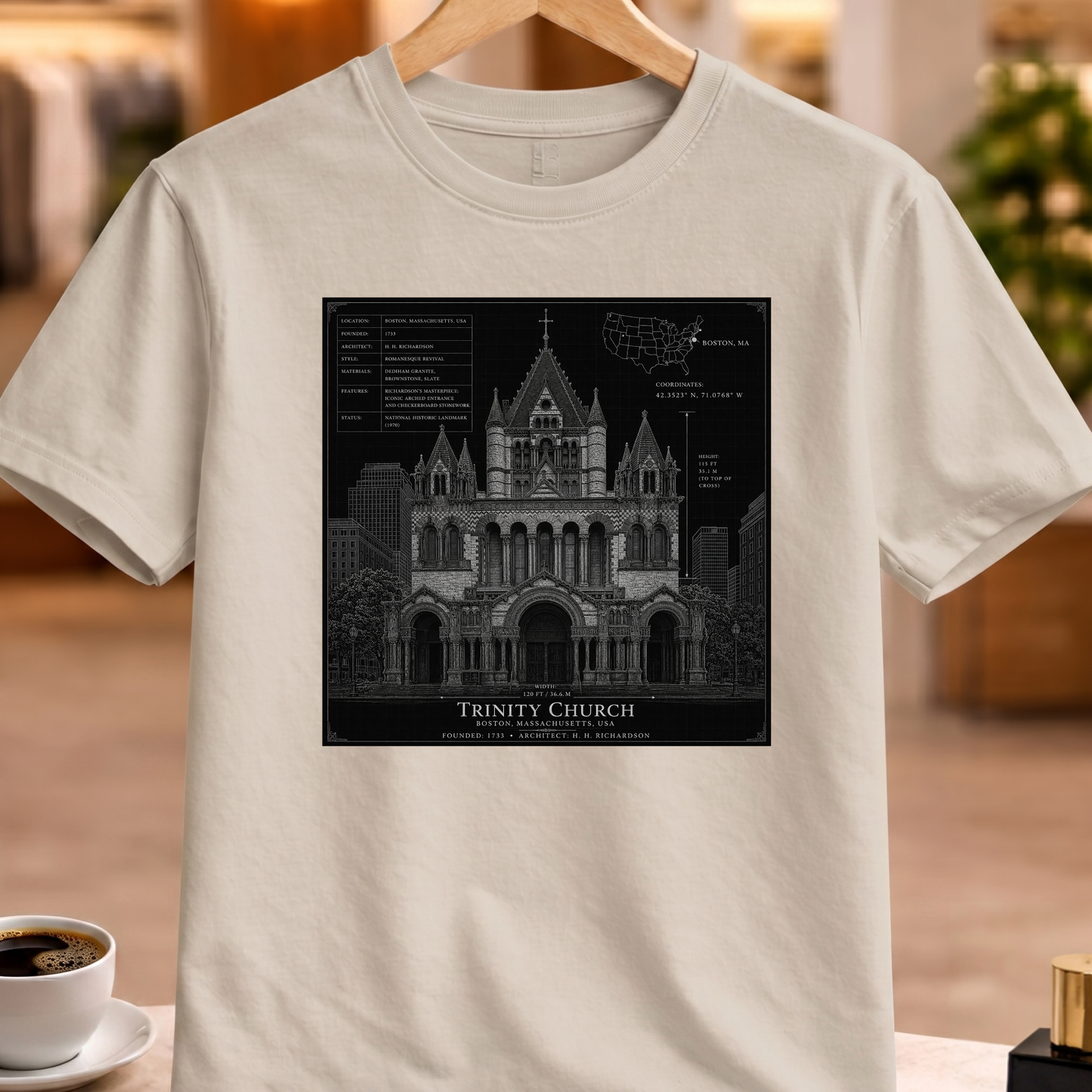 HERITAGE ARCHITECTURE TRINITY CHURCH TEE