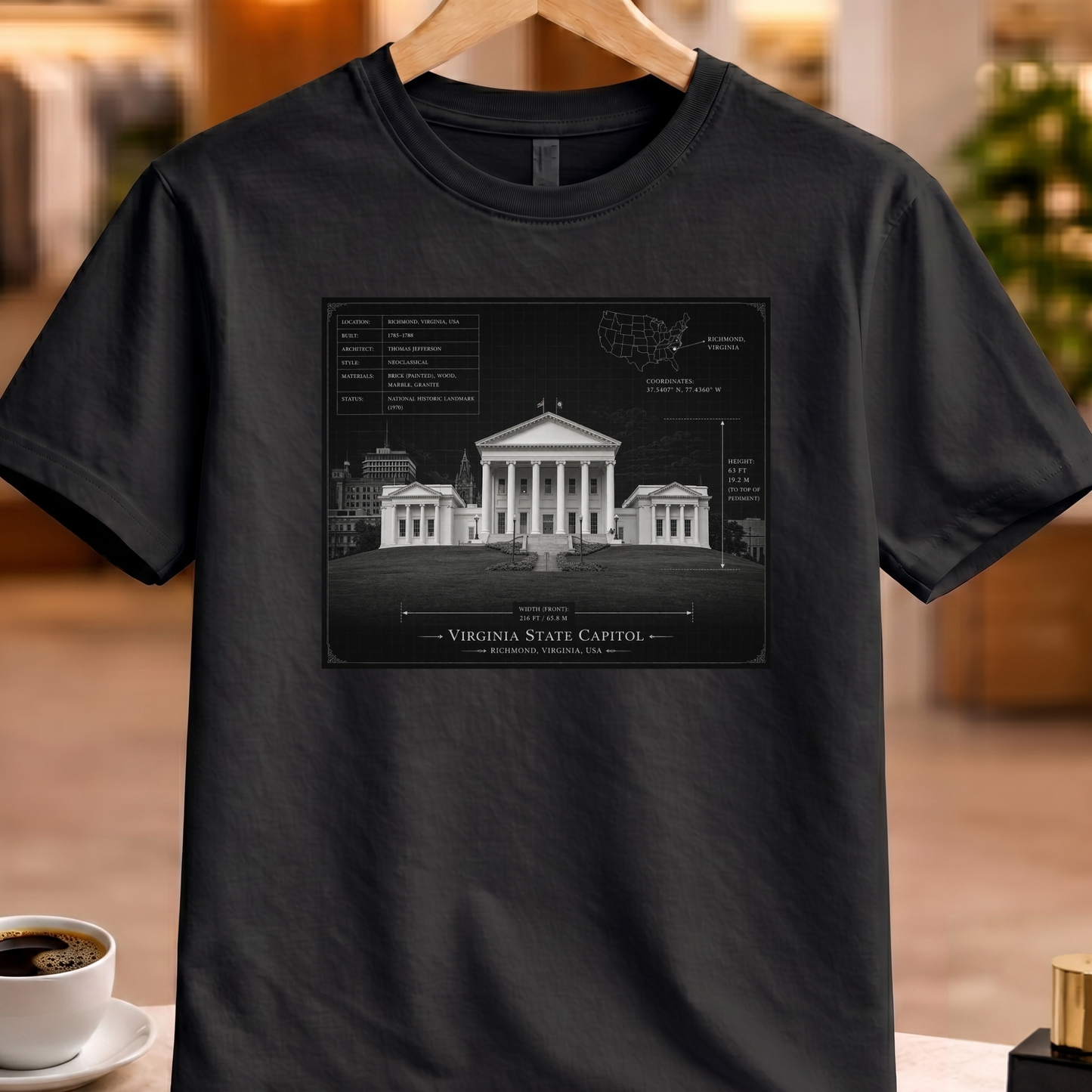 HERITAGE ARCHITECTURE VIRGINIA STATE CAPITOL TEE