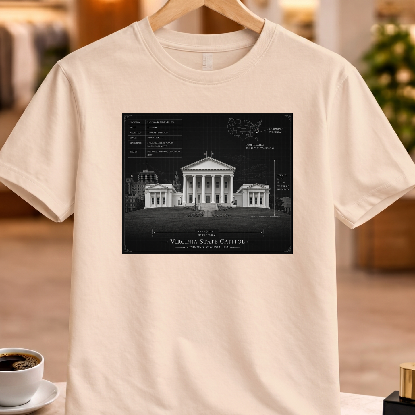 HERITAGE ARCHITECTURE VIRGINIA STATE CAPITOL TEE