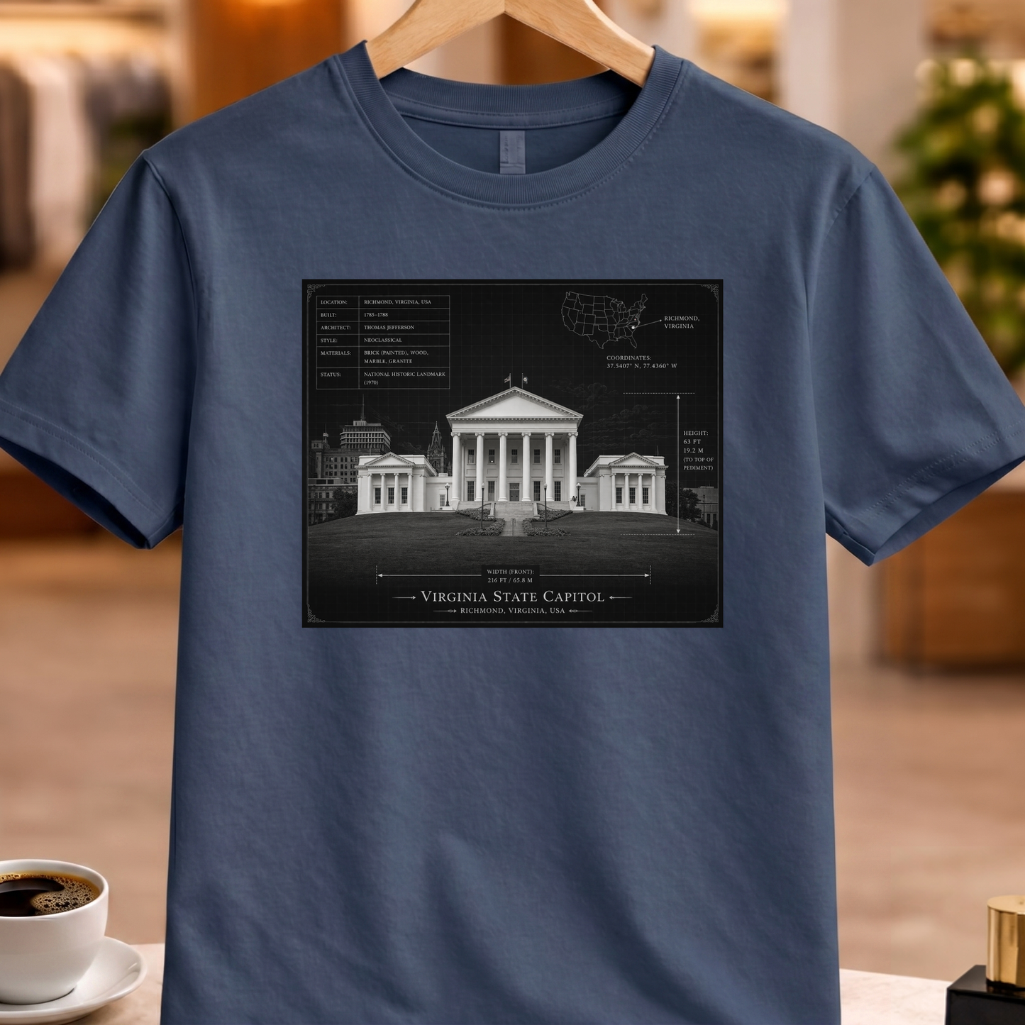 HERITAGE ARCHITECTURE VIRGINIA STATE CAPITOL TEE