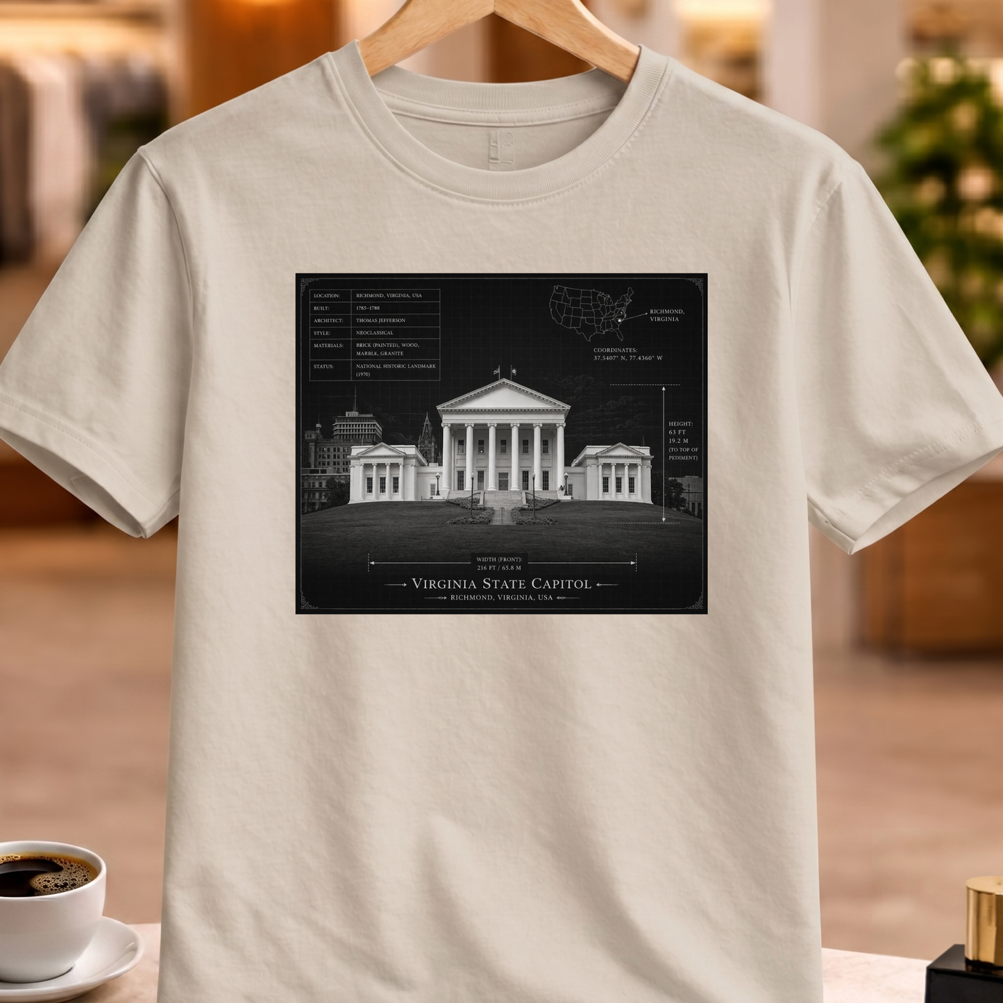 HERITAGE ARCHITECTURE VIRGINIA STATE CAPITOL TEE