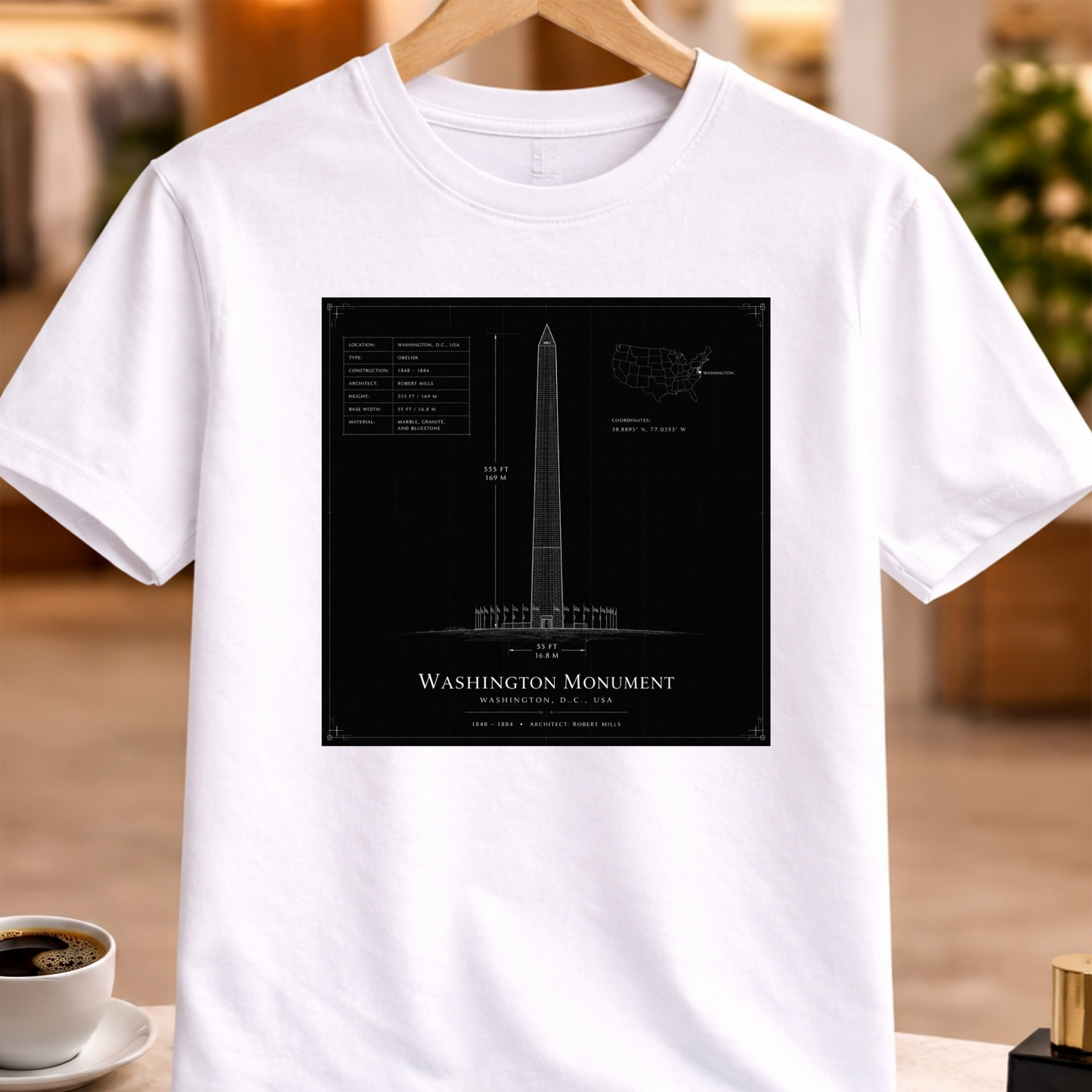 HERITAGE ARCHITECTURE WASHINGTON MONUMENT TEE