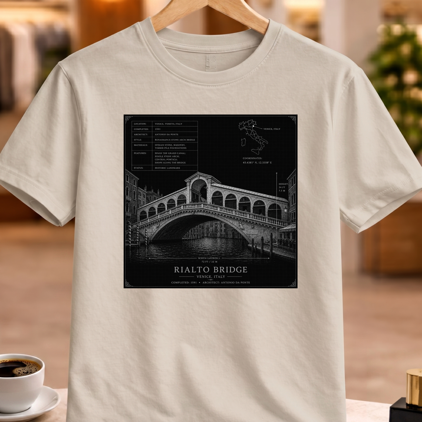 HERITAGE ARCHITECTURE RIALTO BRIDGE TEE