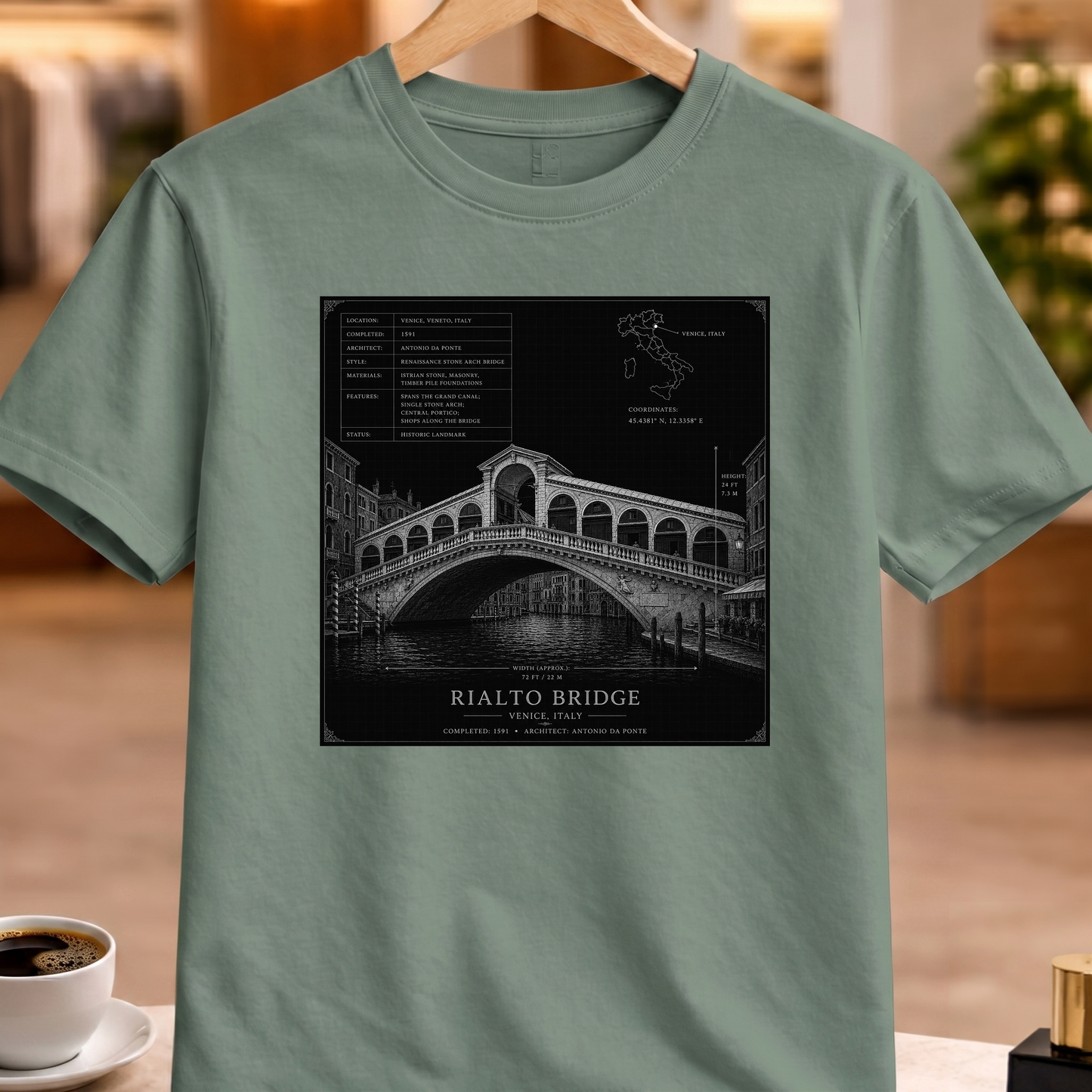 HERITAGE ARCHITECTURE RIALTO BRIDGE TEE