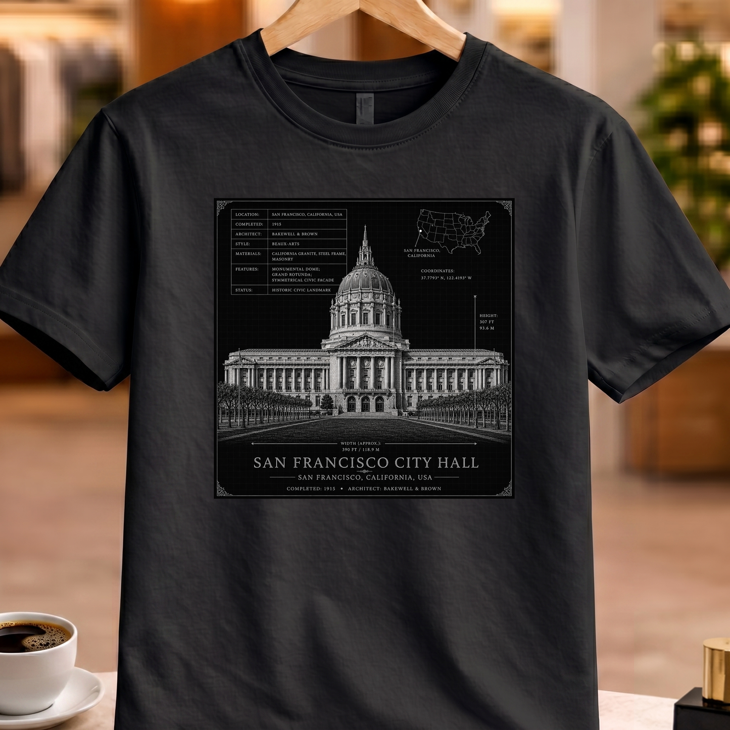 HERITAGE ARCHITECTURE SAN FRANCISCO CITY HALL TEE