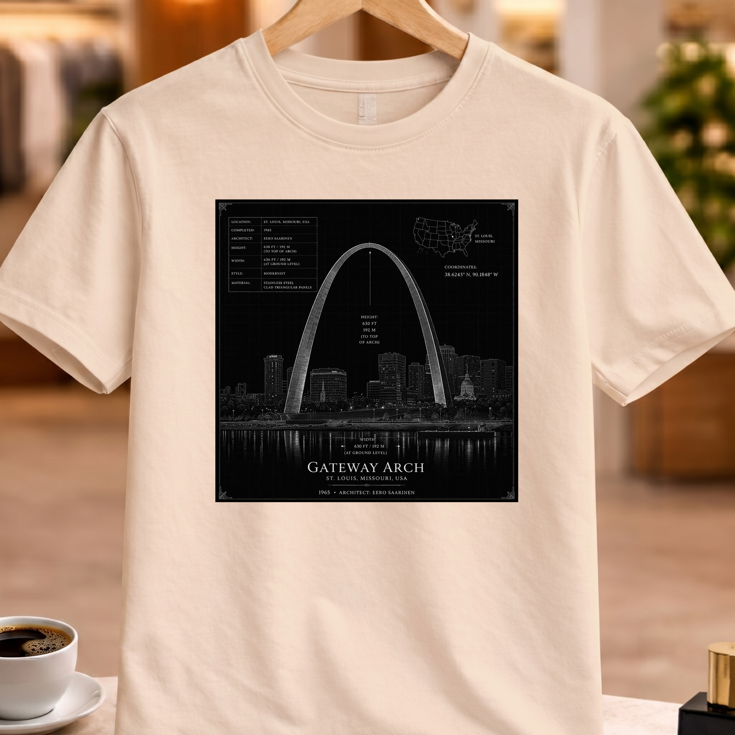 HERITAGE ARCHITECTURE ST. LOUIS GATEWAY ARCH TEE