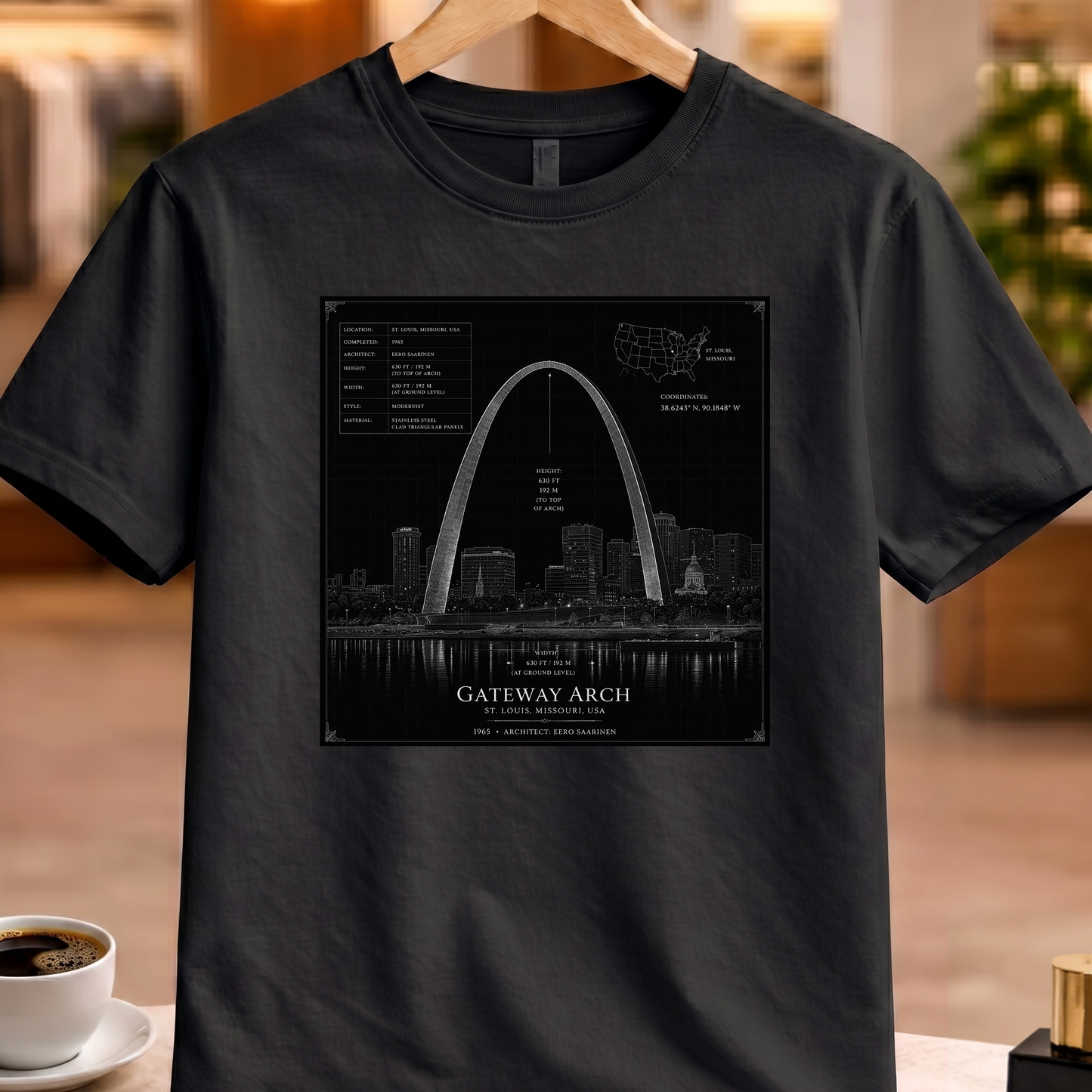 HERITAGE ARCHITECTURE ST. LOUIS GATEWAY ARCH TEE