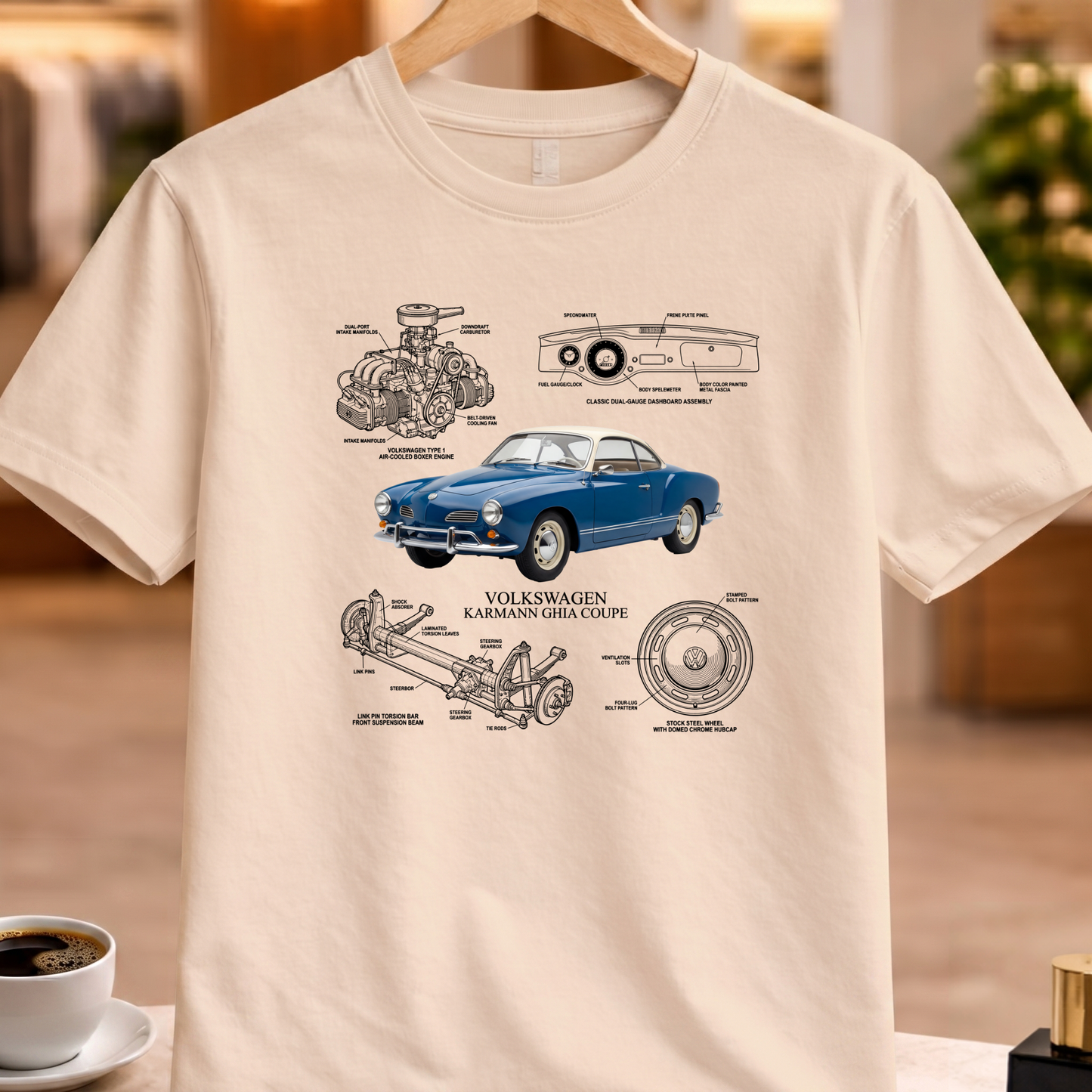 VOLKSWAGEN KARMANN GHIA COUPE T-SHIRT