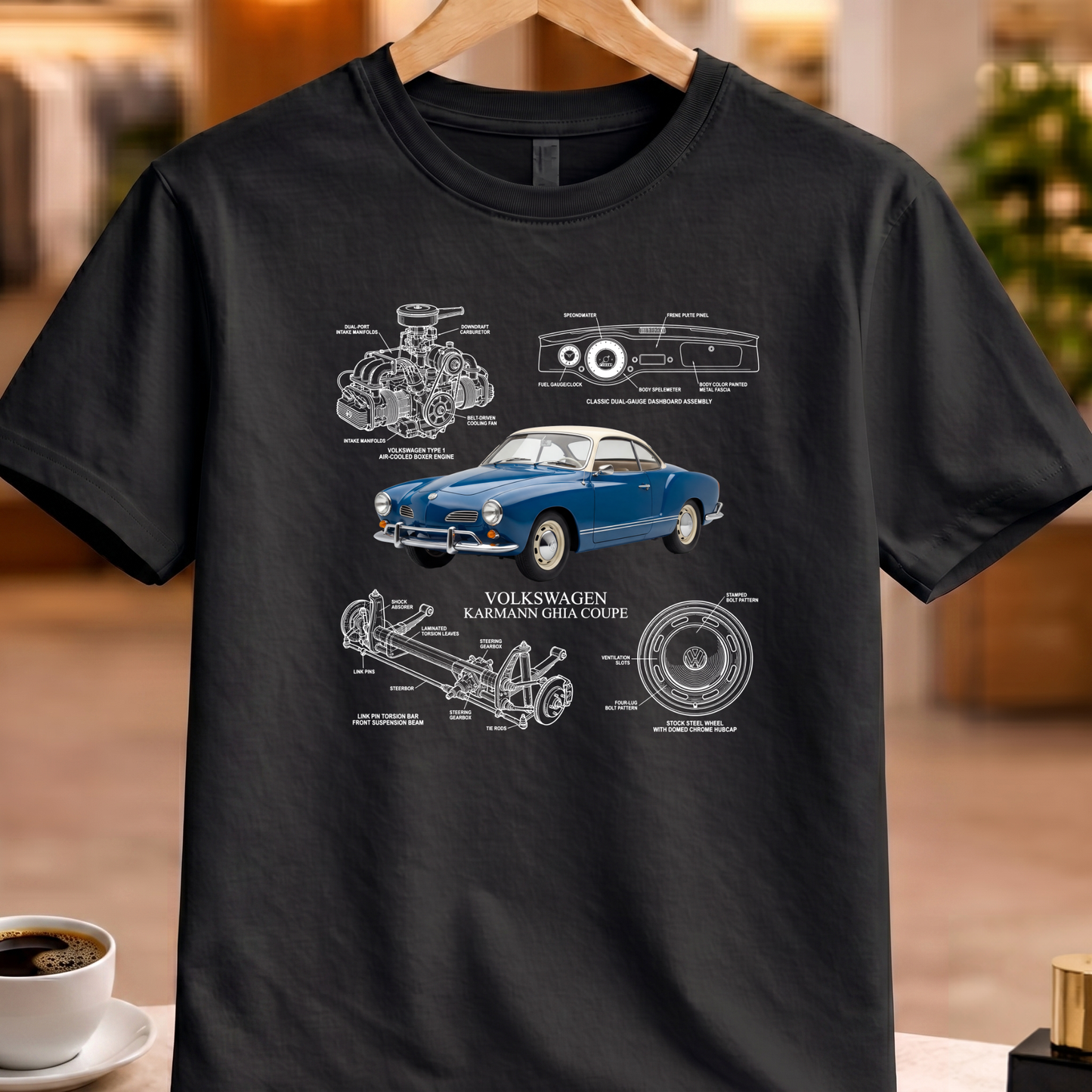 VOLKSWAGEN KARMANN GHIA COUPE T-SHIRT