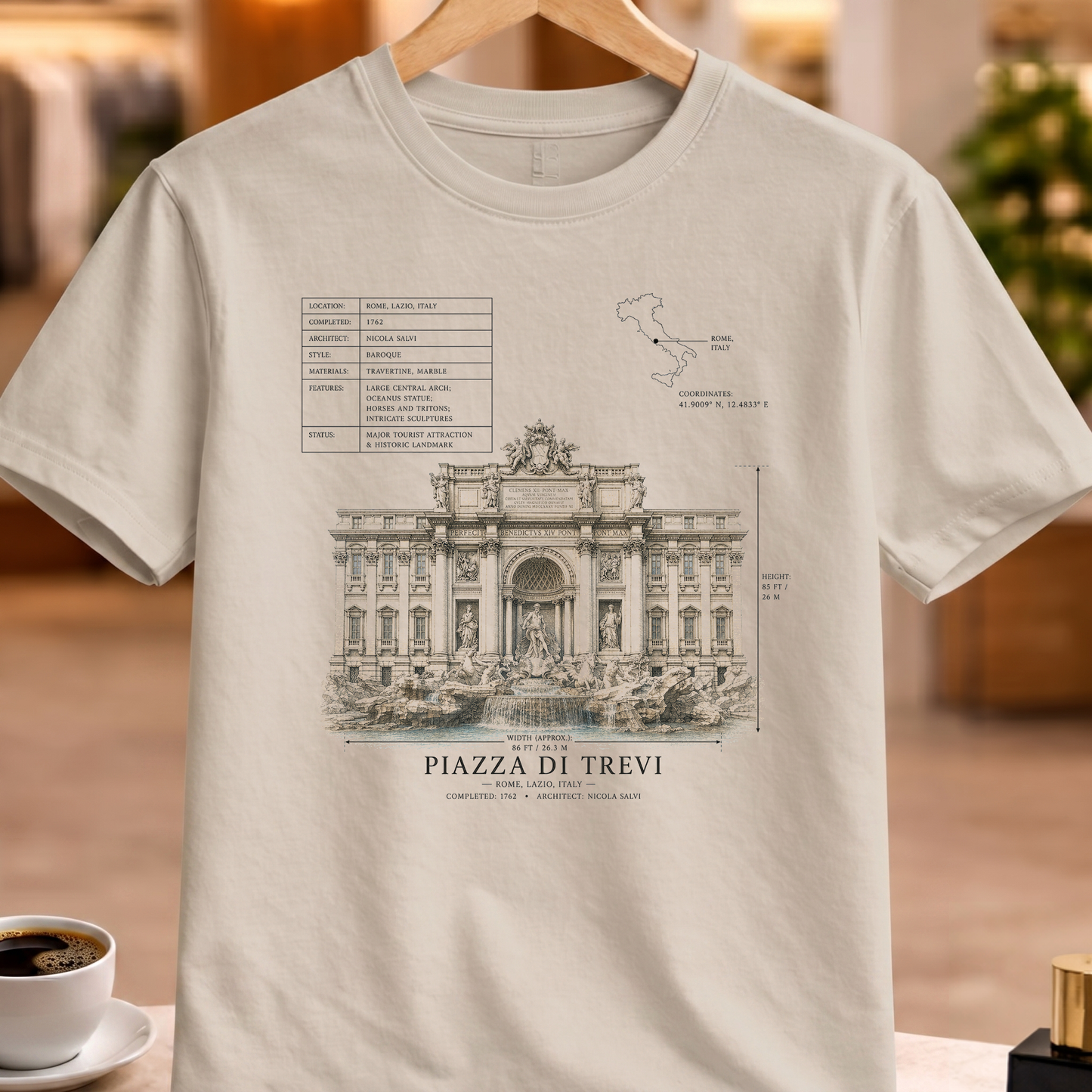 PIAZZA DI TREVI T-SHIRT