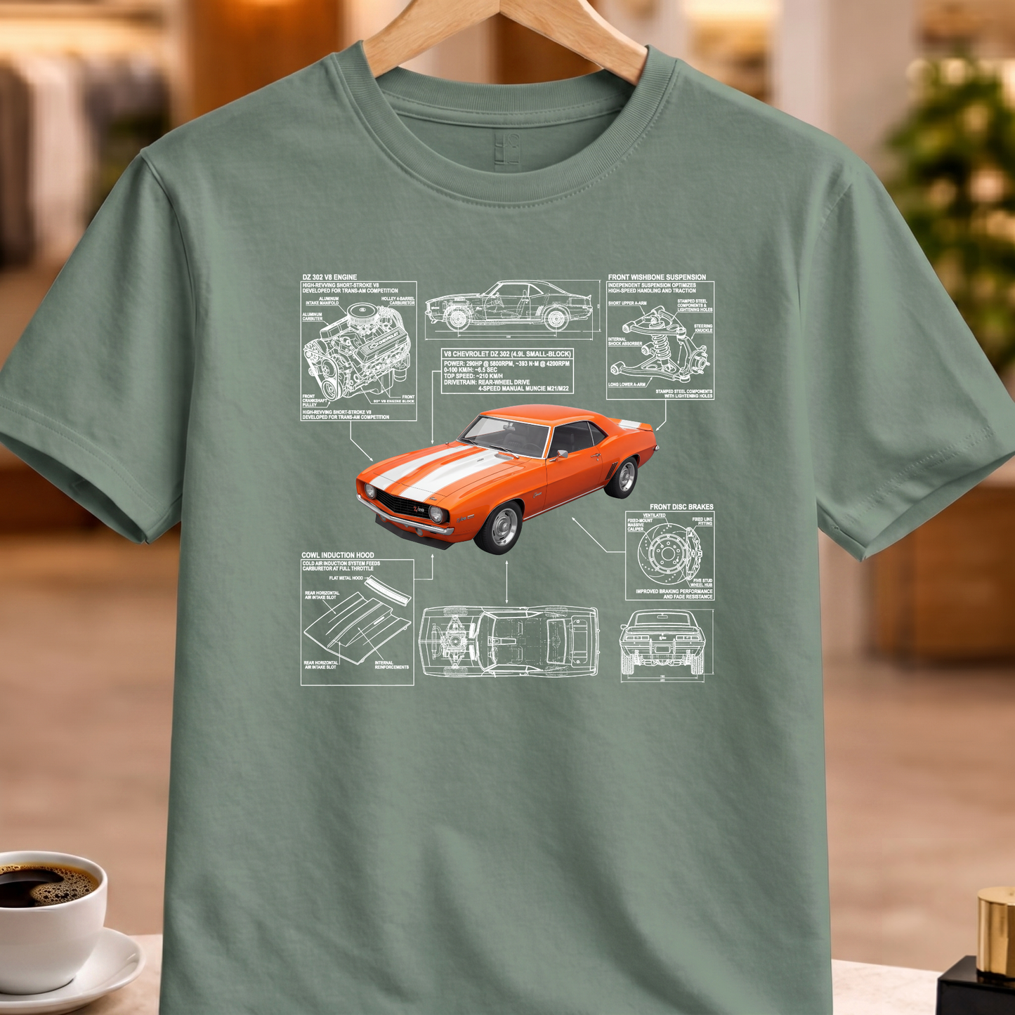 CHEVROLET CAMARO Z28 1969 T-SHIRT