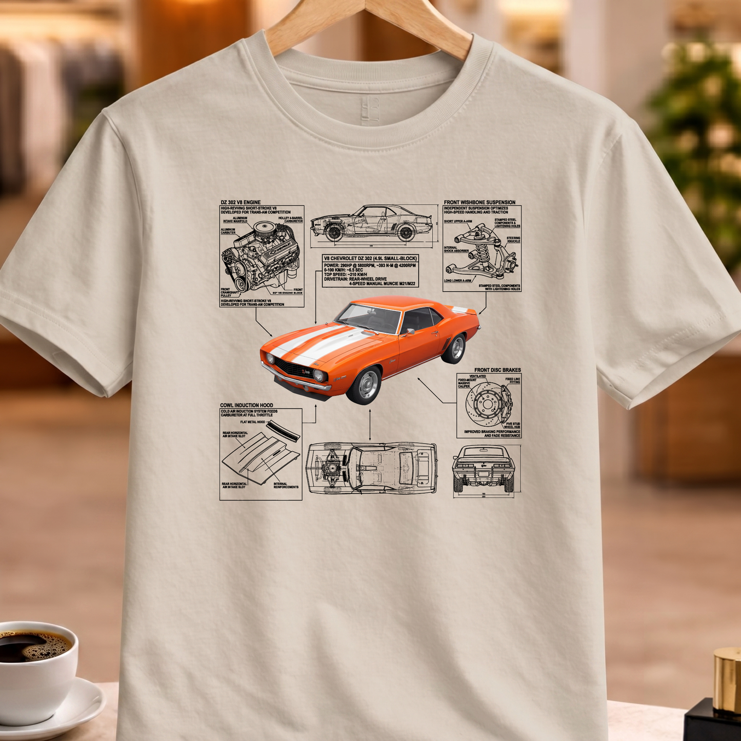 CHEVROLET CAMARO Z28 1969 T-SHIRT