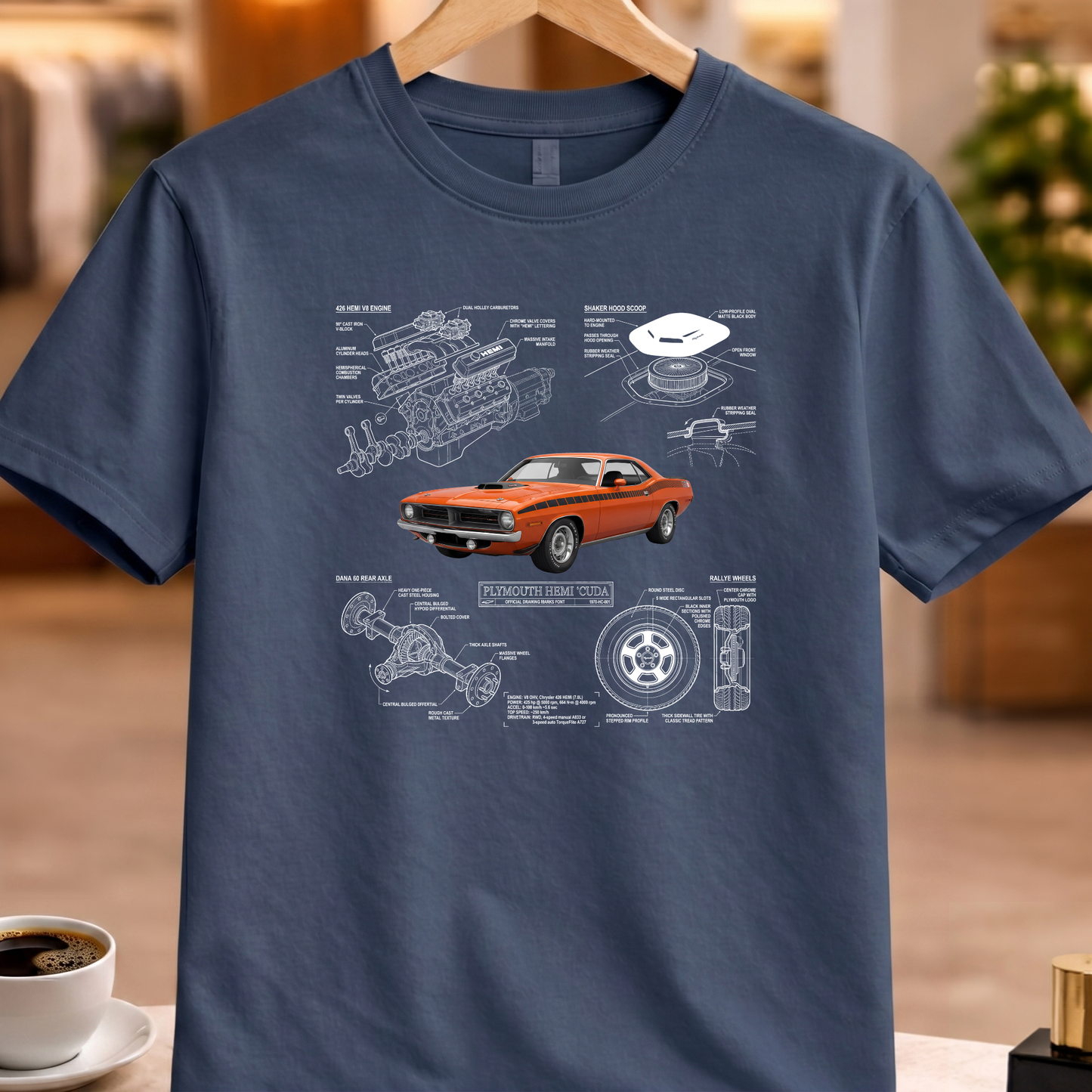 PLYMOUTH HEMI  CUDA T-SHIRT