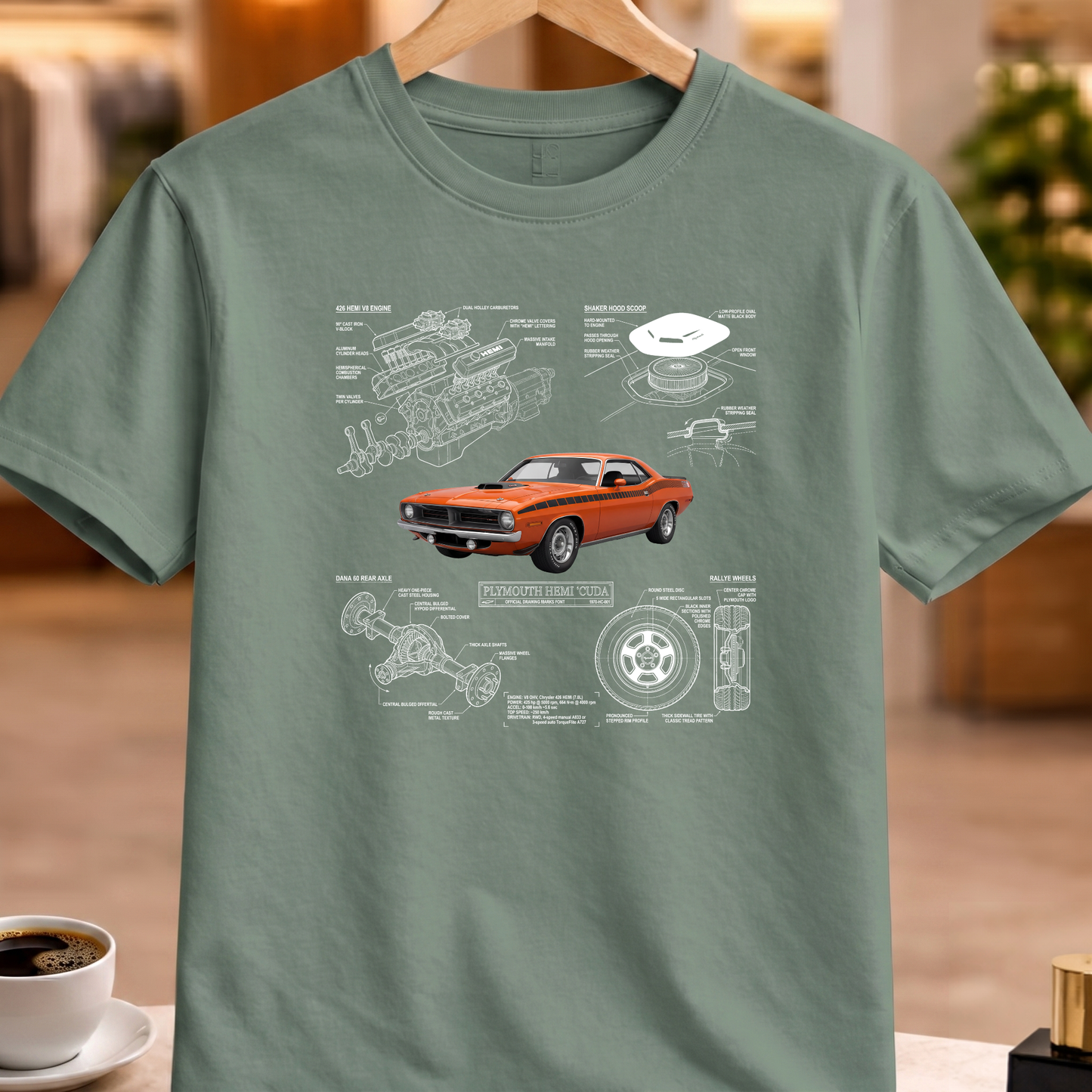 PLYMOUTH HEMI  CUDA T-SHIRT